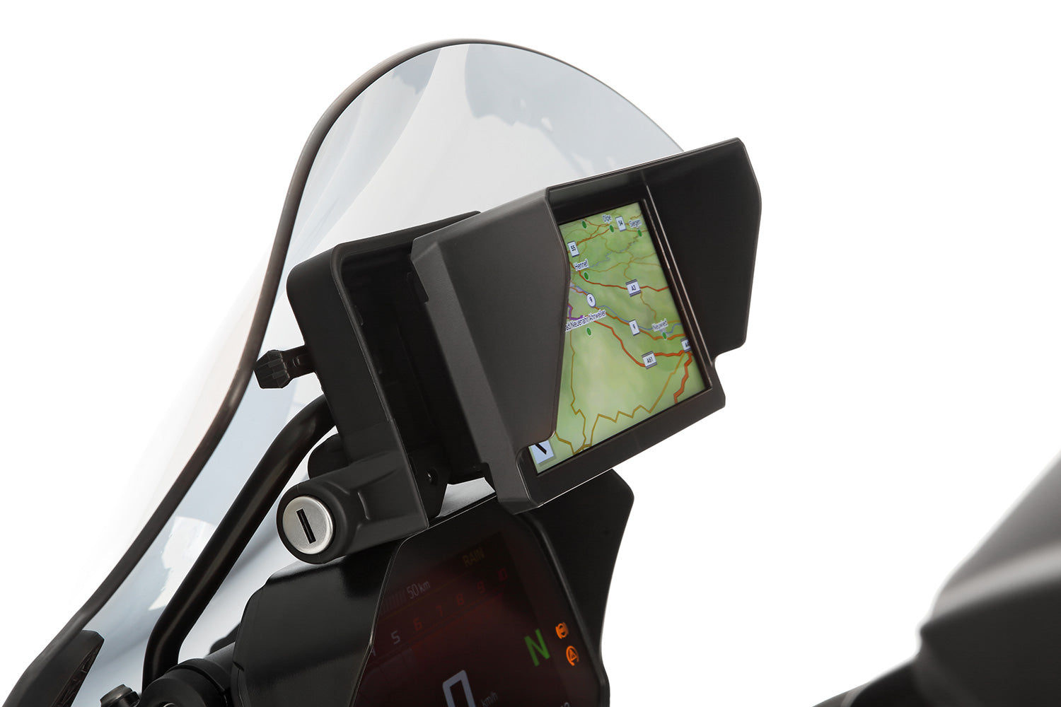 Wunderlich Sun Visor For Garmin Zumo XT2 | Black | BMW R nineT -   Pyramid Motorcycle Accessories