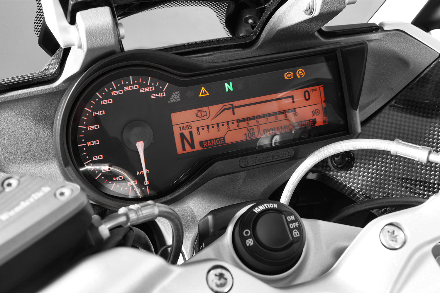 Wunderlich Cockpit Panel with Board Socket | Black -   Pyramid Motorcycle Accessories