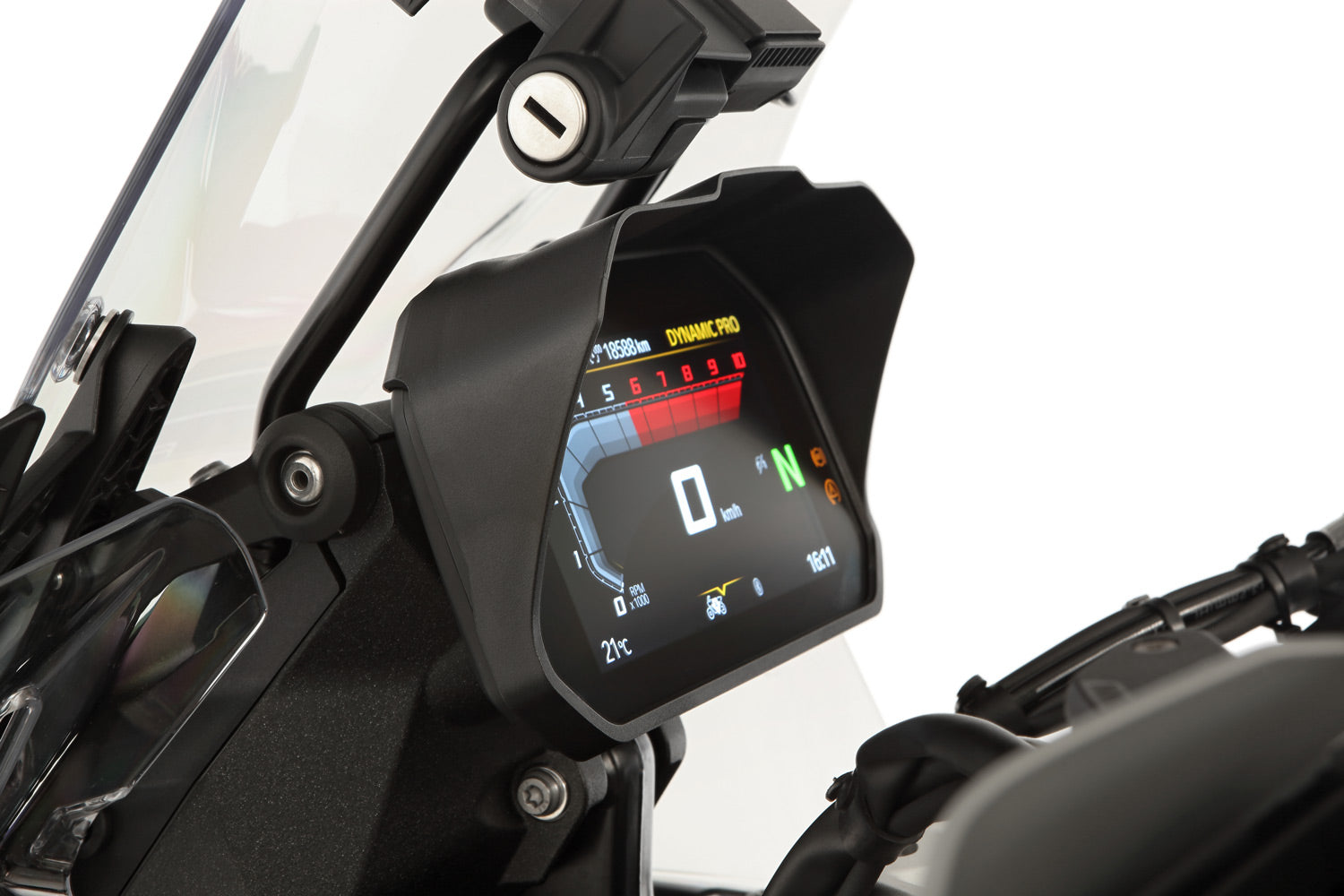 Wunderlich TFT Display Anti-Theft Protection with Sun Visor Preparation -   Pyramid Motorcycle Accessories