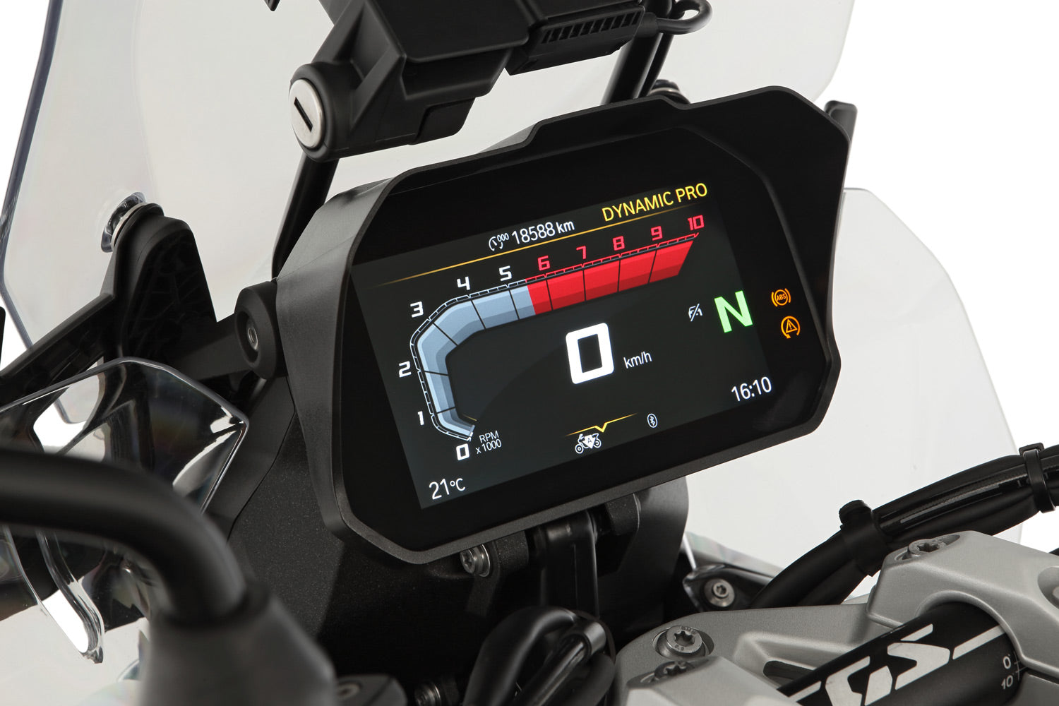 Wunderlich TFT Display Anti-Theft Protection with Sun Visor Preparation -   Pyramid Motorcycle Accessories