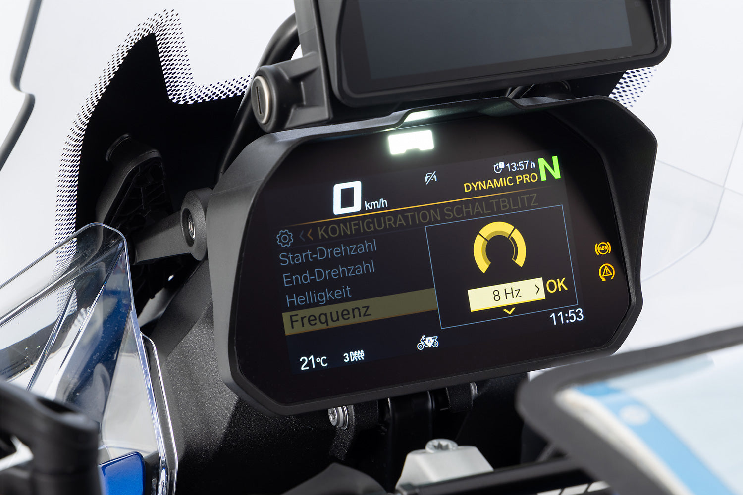 Wunderlich TFT Display Anti-Theft Protection with Sun Visor Preparation -   Pyramid Motorcycle Accessories