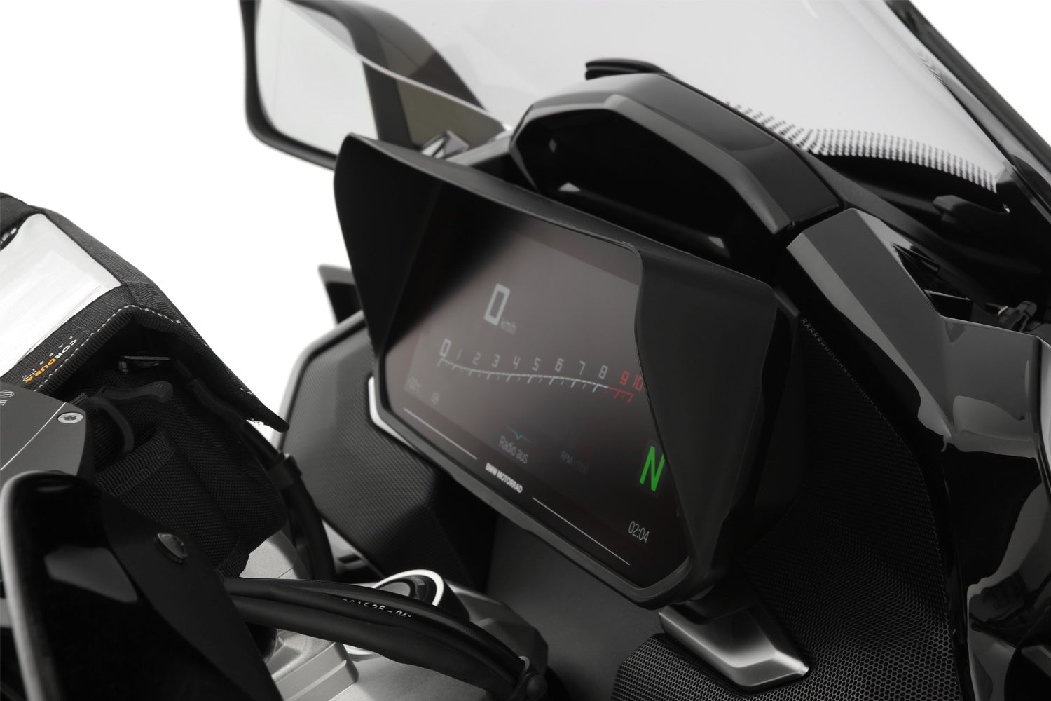 Wunderlich Glare Shield for TFT 10.25” Cockpit | Black | BMW R 1250 RT -   Pyramid Motorcycle Accessories