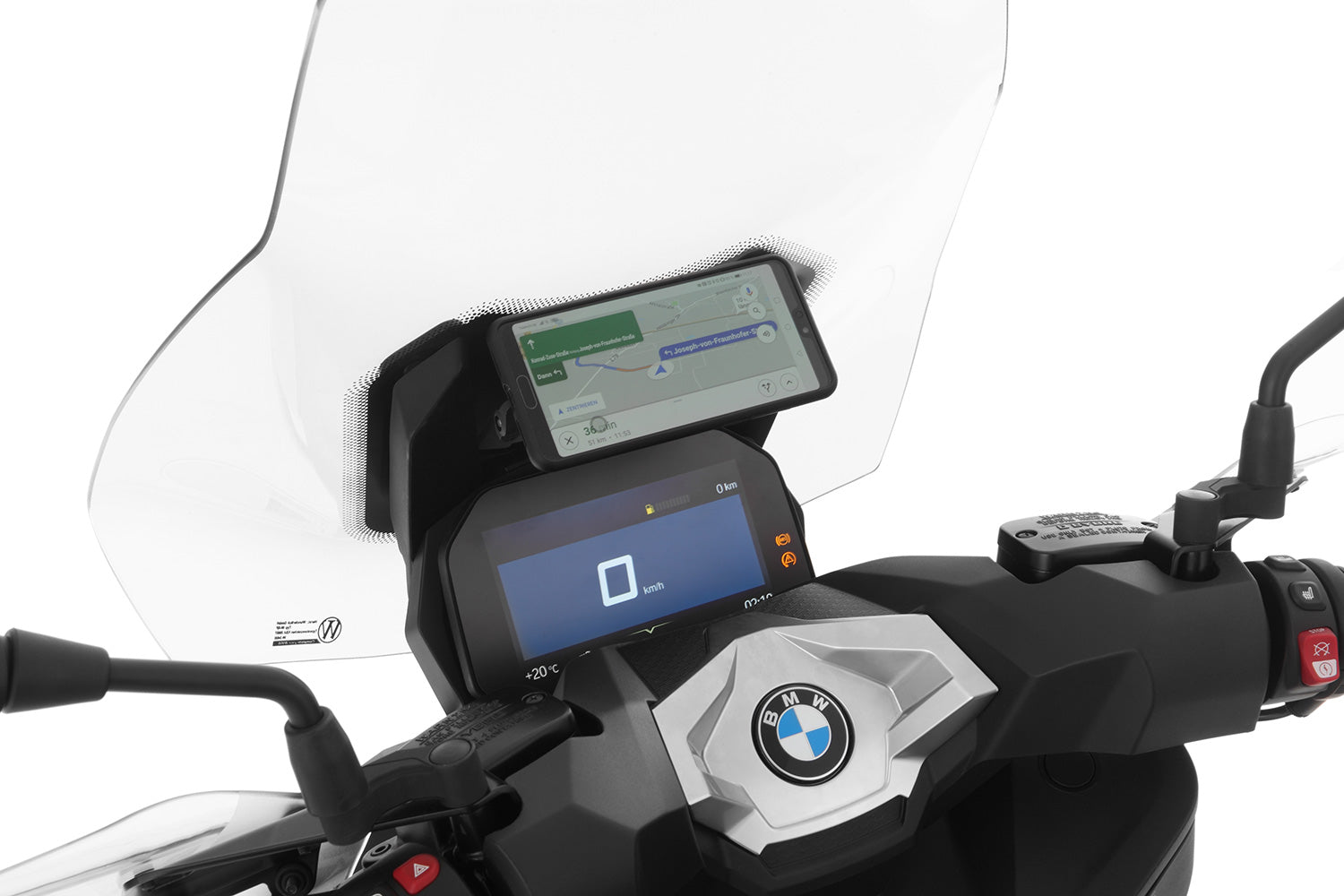 Wunderlich Universal Device Carrier | Black | BMW CE 04 -   Pyramid Motorcycle Accessories