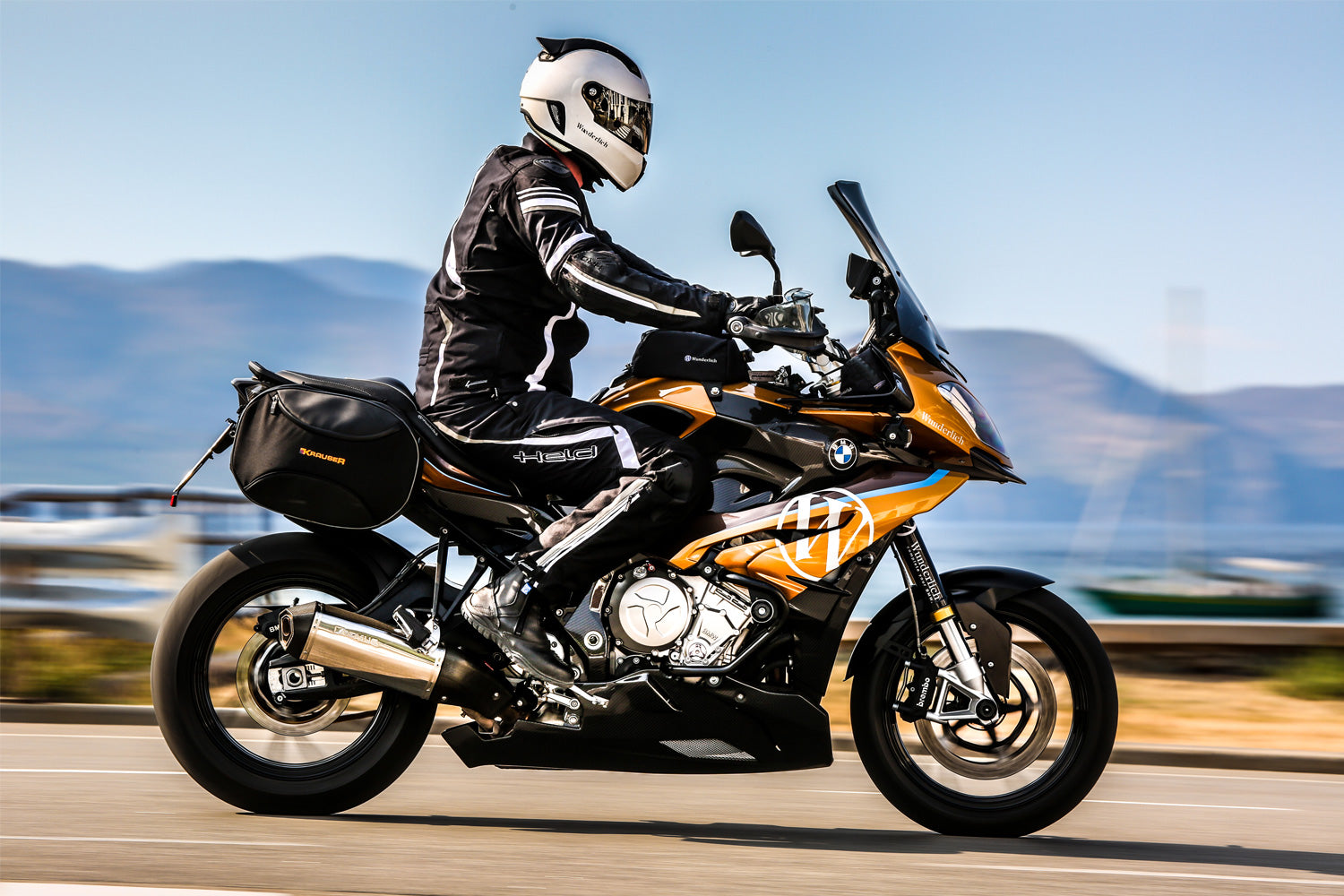 Wunderlich Shoulder Strap For Side Bag Carrying Strap | Brown | BMW R nineT -   Pyramid Motorcycle Accessories