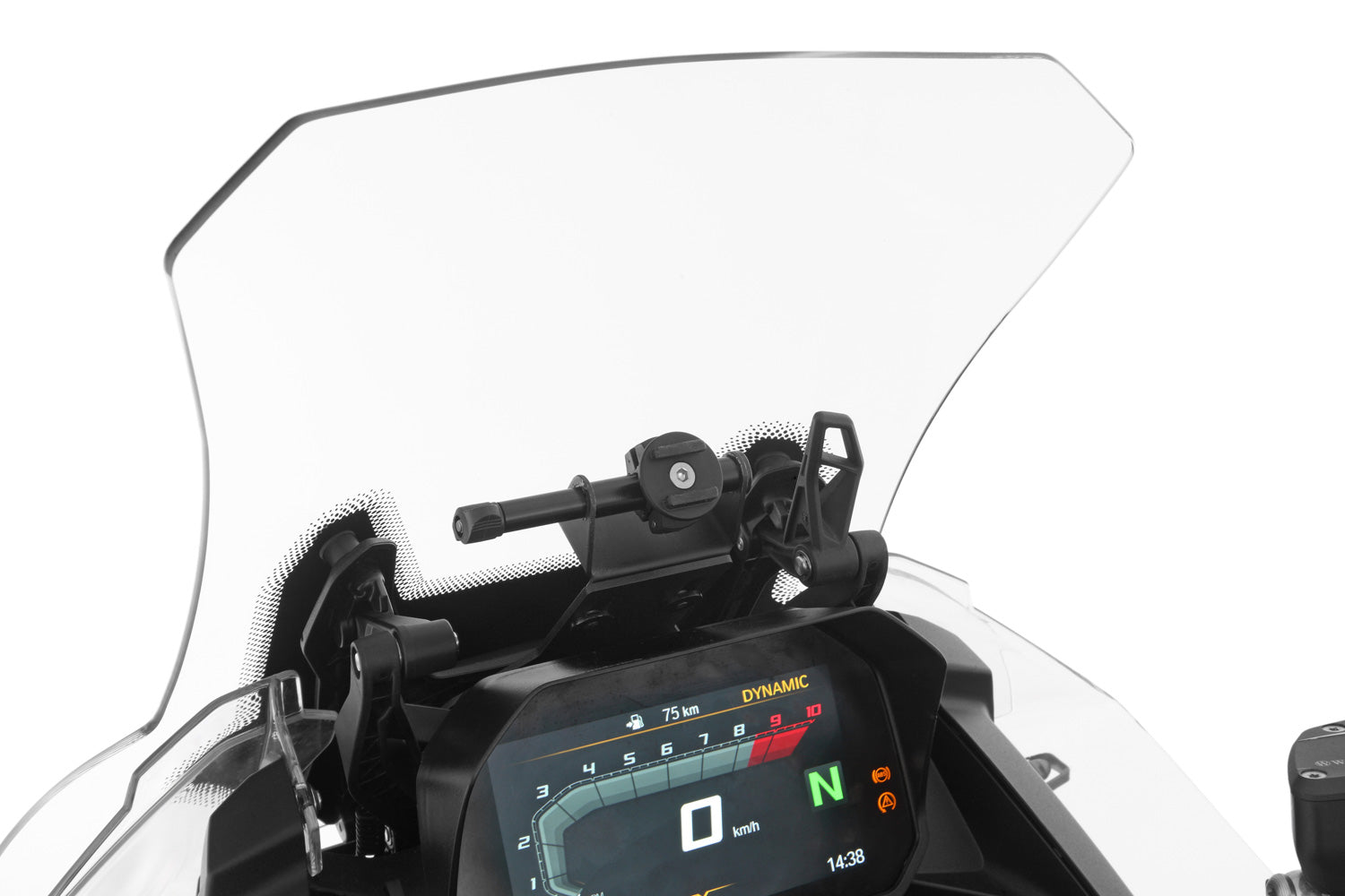 Wunderlich Universal Device Carrier Vehicles with Windscreen Adjustment | Black -   Pyramid Motorcycle Accessories