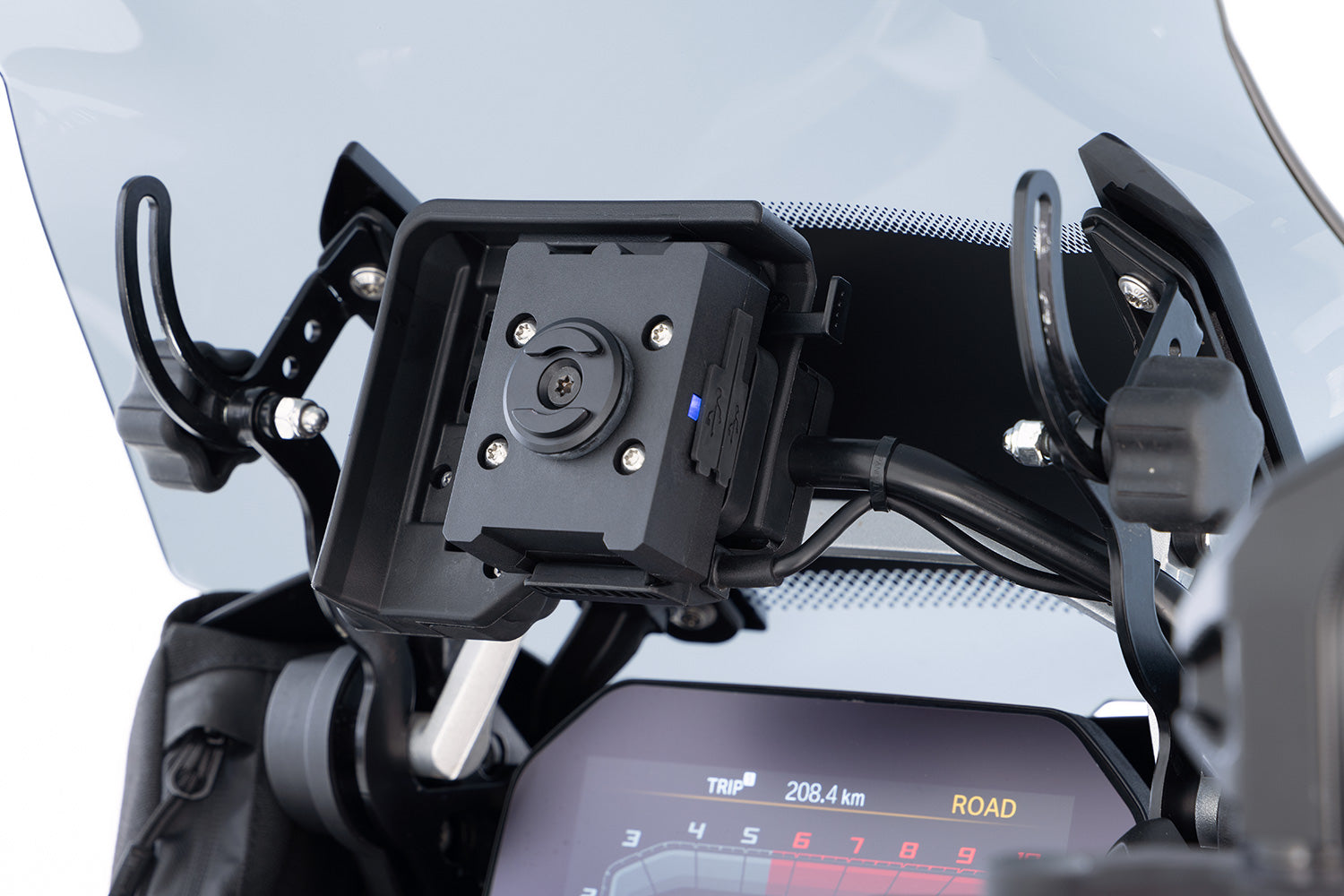 Wunderlich USB Double Socket USB-C with Socket Installation | Black | BMW R 1300 GS -   Pyramid Motorcycle Accessories
