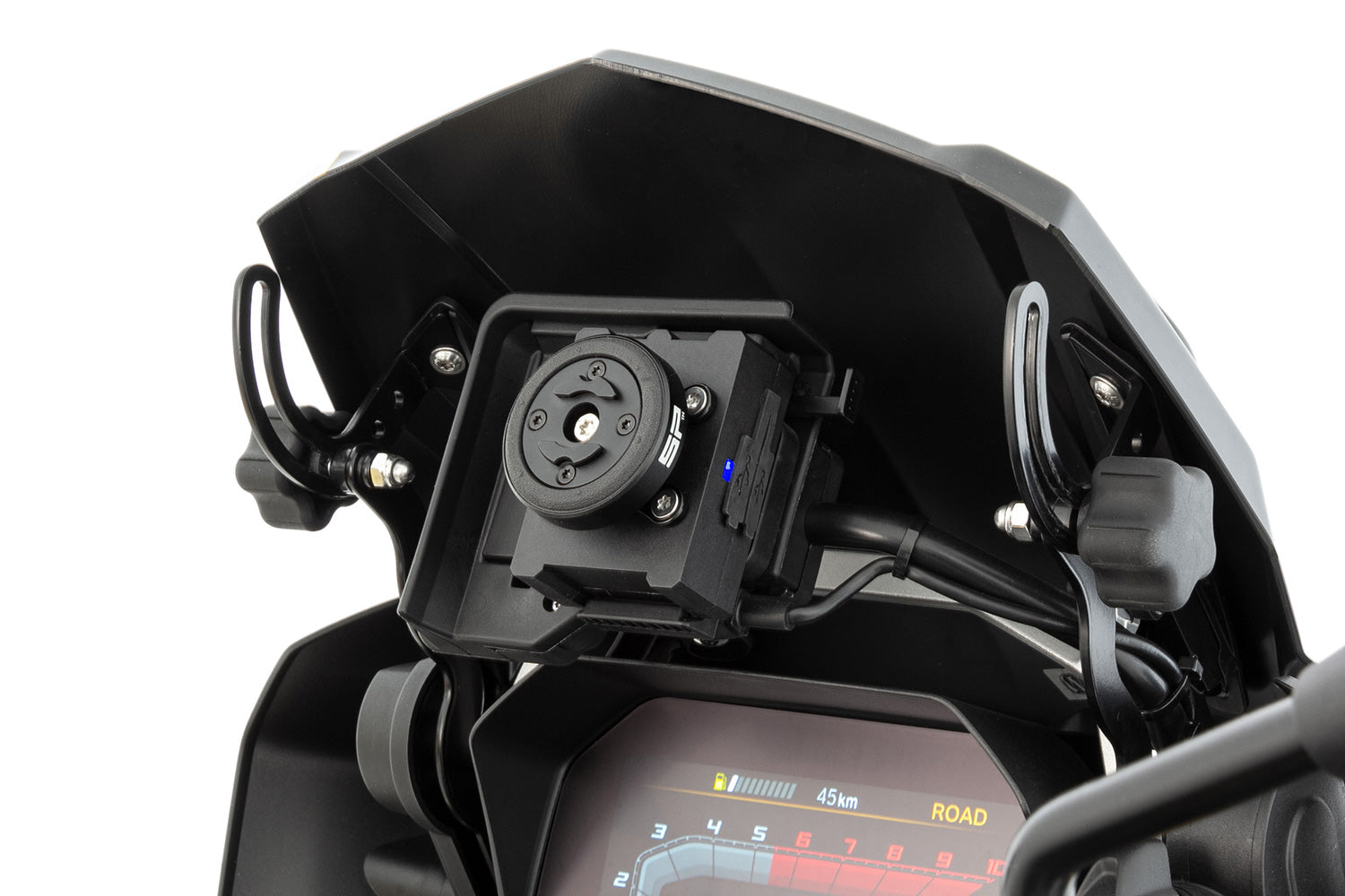 Wunderlich Usb Charging Box Multiclamp | Black | BMW R nineT -   Pyramid Motorcycle Accessories