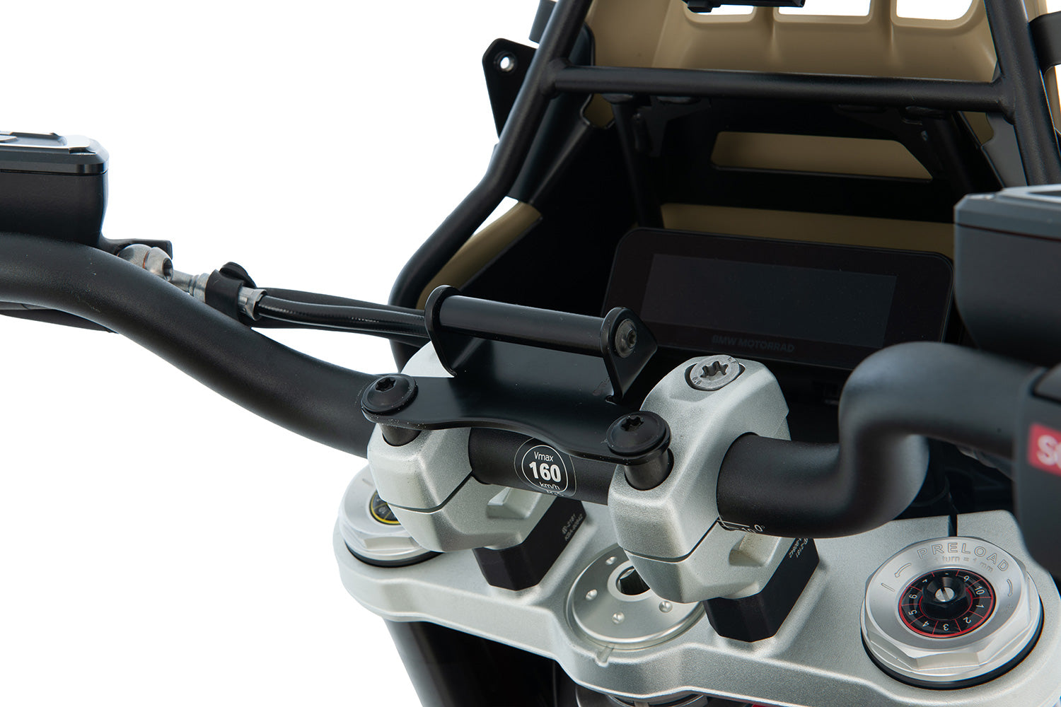 Wunderlich Multiclamp Smartphone Holder | Black | BMW R nineT -   Pyramid Motorcycle Accessories