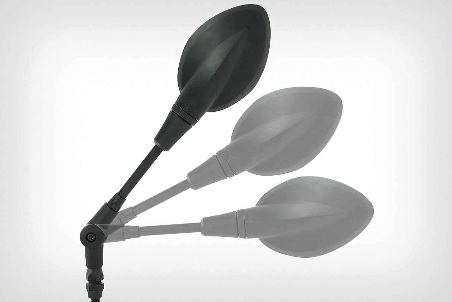 Wunderlich Ergo-Sport Motorbike Mirror Flash | Black -   Pyramid Motorcycle Accessories