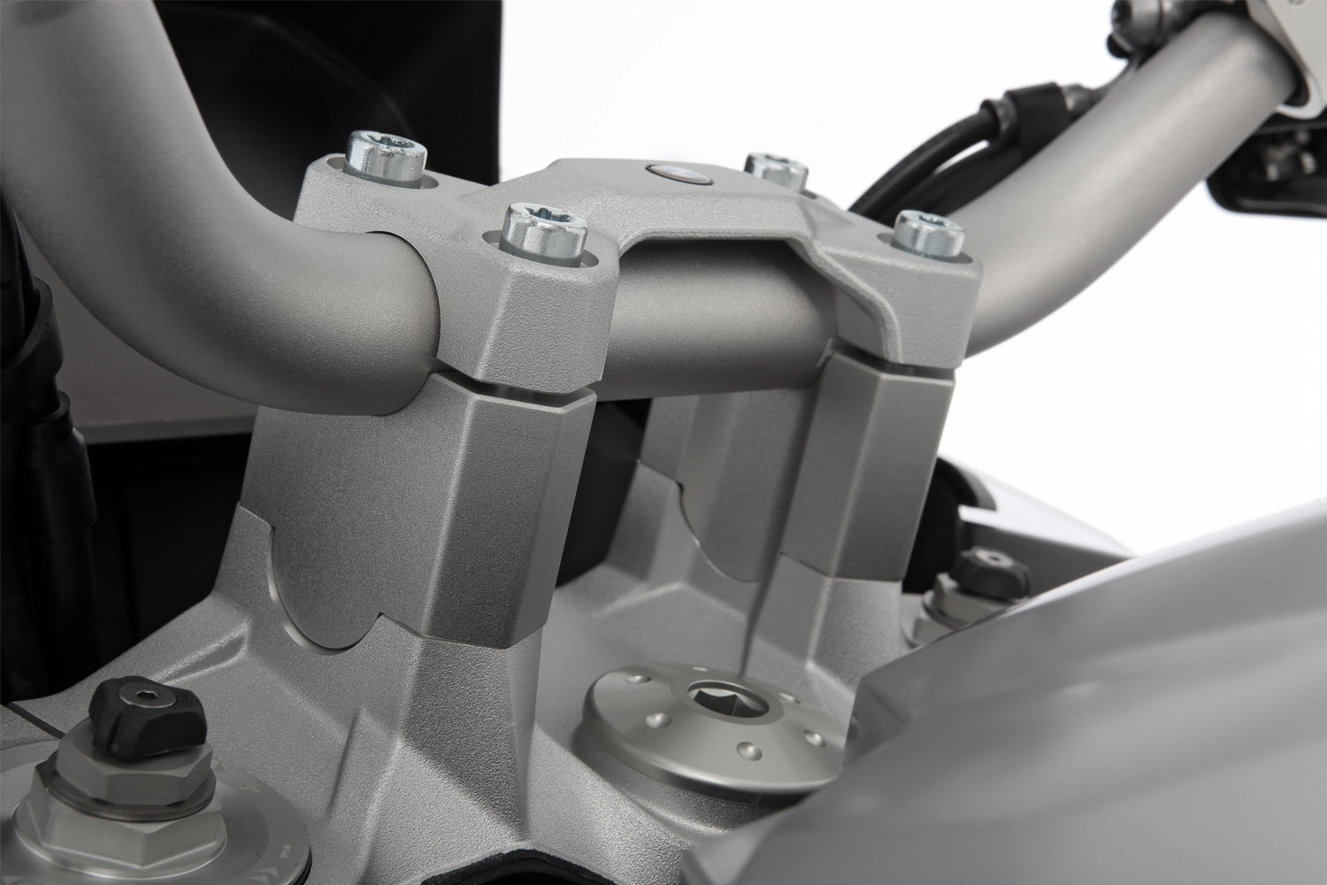 Wunderlich Handlebar Riser Ergo 40mm | Silver | BMW R 12 -   Pyramid Motorcycle Accessories