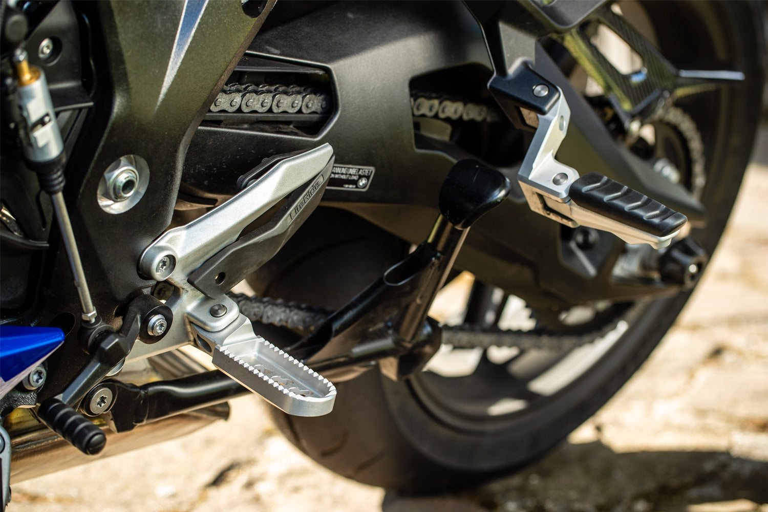 Wunderlich Lower Footrests Ergo-Comfort | Silver | BMW M 1000 R -   Pyramid Motorcycle Accessories