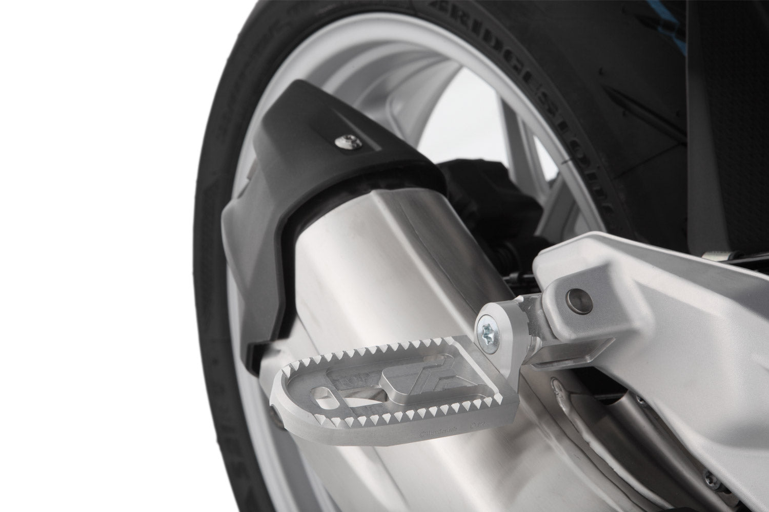 Wunderlich Vario Footrest Evo1 Pair | Silver -   Pyramid Motorcycle Accessories