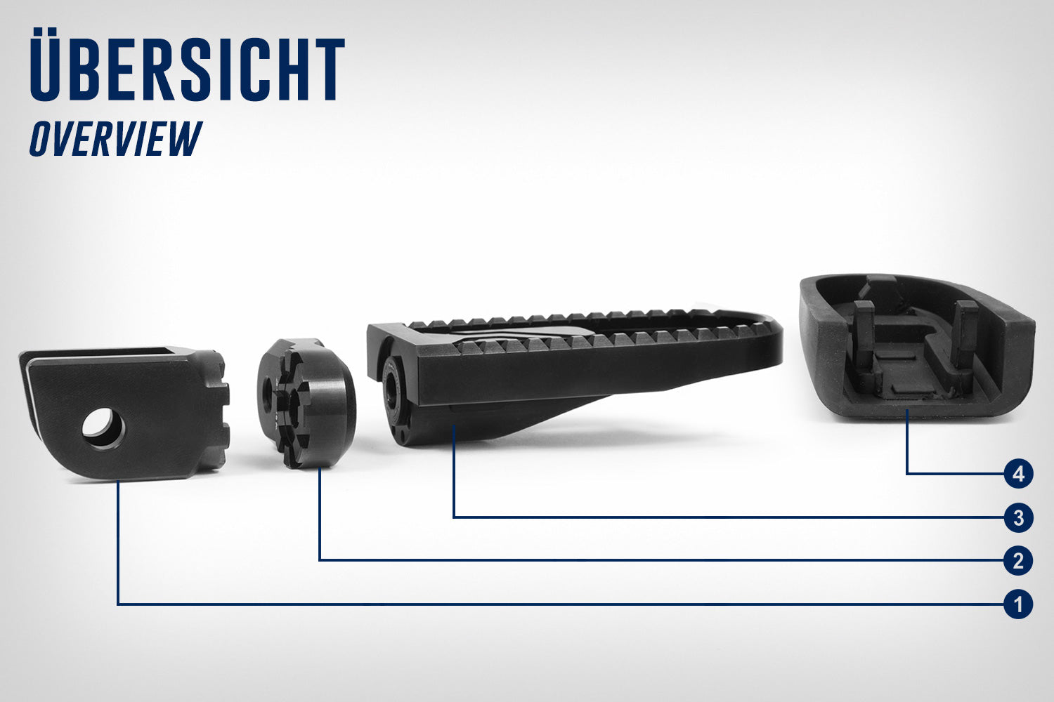 Wunderlich Vario Footrest Evo1 Pair | Black | BMW R nineT -   Pyramid Motorcycle Accessories
