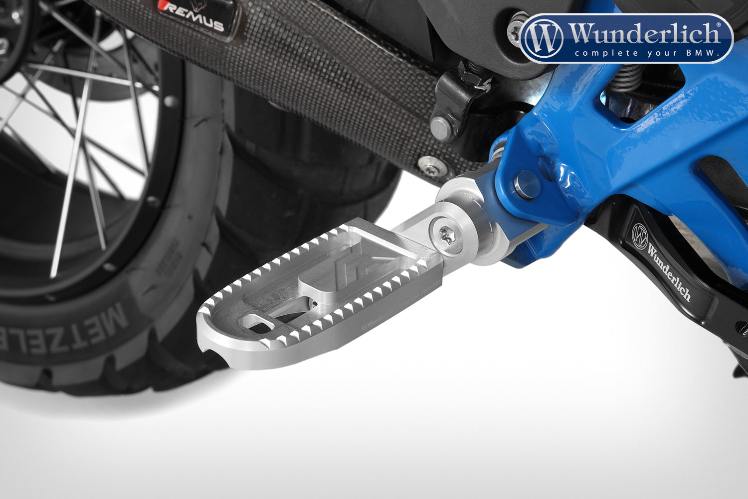 Wunderlich Vario Adapter Evo1 Pair 50mm | Silver | BMW R nineT -   Pyramid Motorcycle Accessories