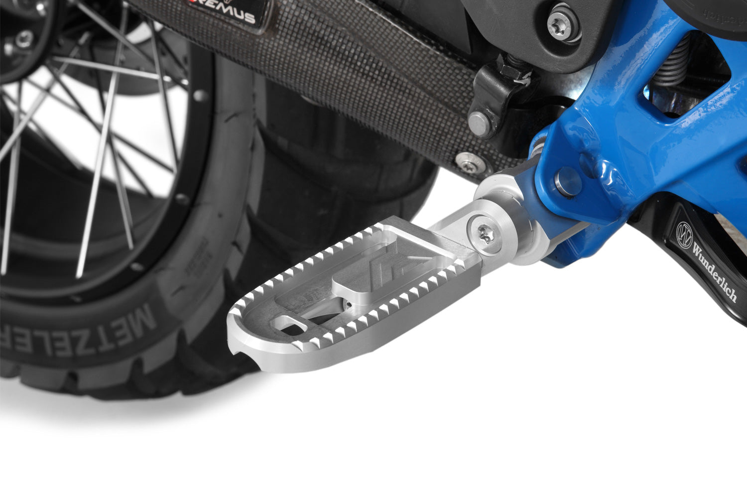 Wunderlich Sleeve Kit For Evo1 Rider Vario Footrest | Silver -   Pyramid Motorcycle Accessories