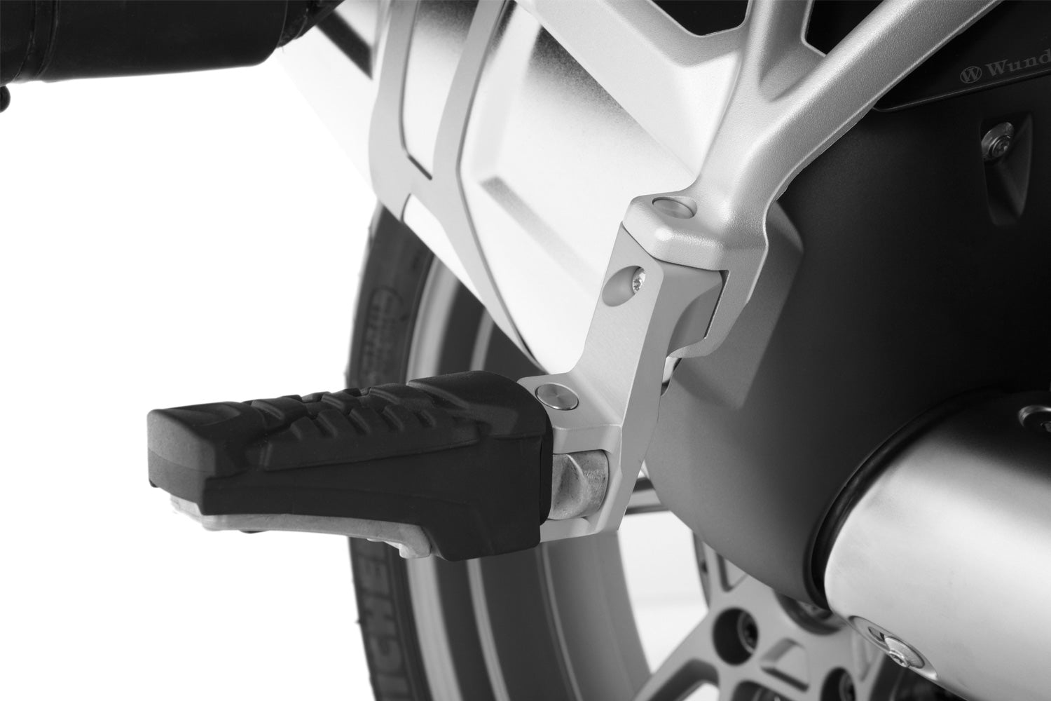 Wunderlich Passenger Footrest Lowering Kit | Silver -   Pyramid Motorcycle Accessories
