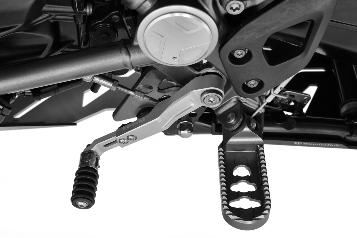 Wunderlich Adjustable Gear Shift Lever Clever Lever | Silver -   Pyramid Motorcycle Accessories