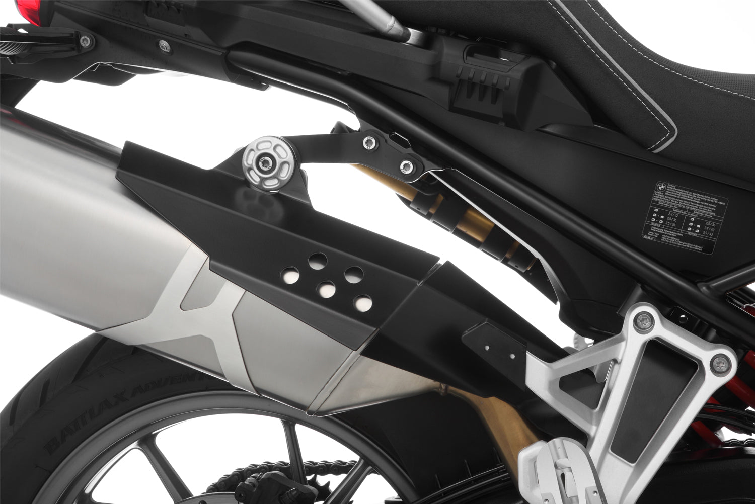 Wunderlich Exhaust Pipe Holder High | R nineT | Black -   Pyramid Motorcycle Accessories