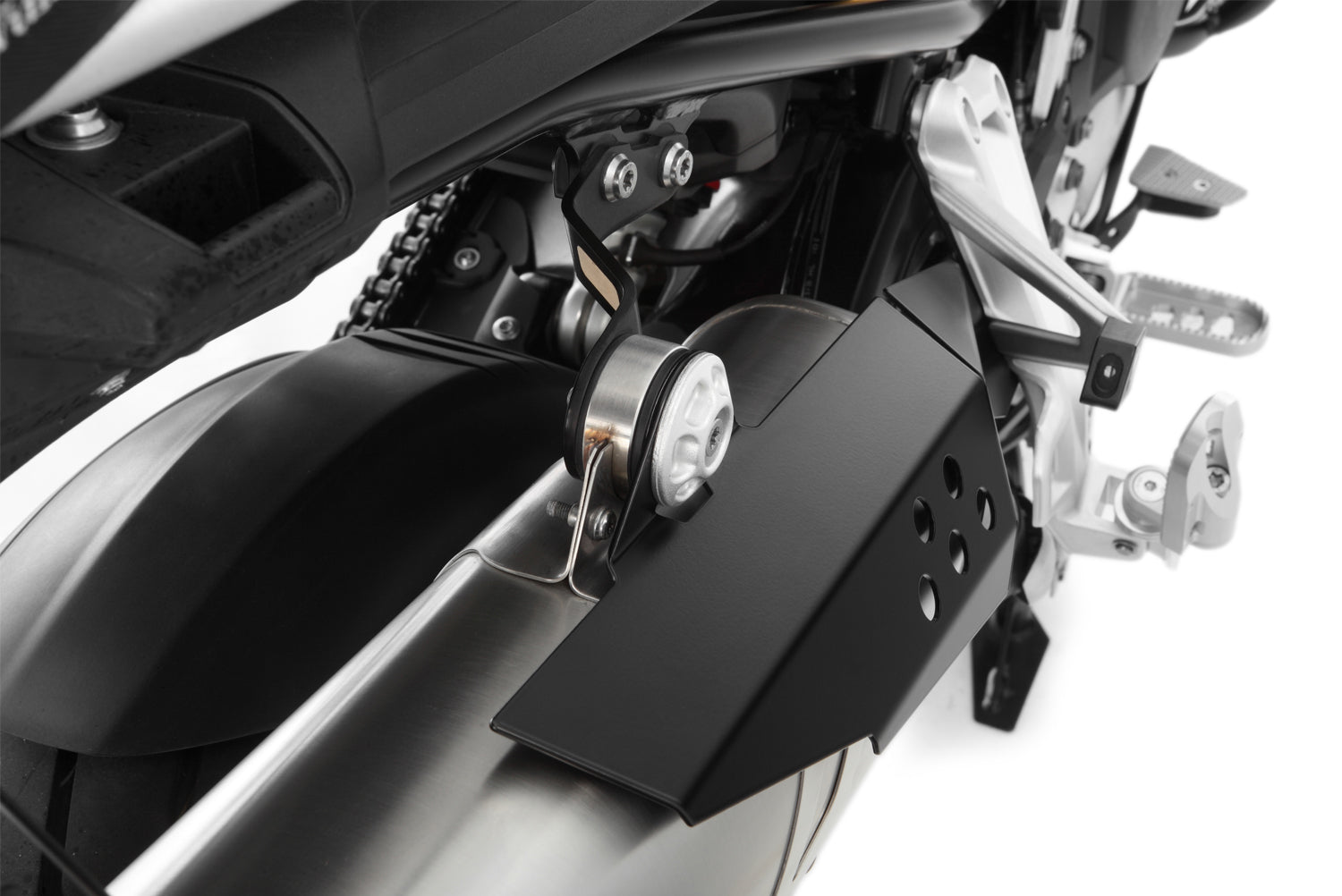 Wunderlich Exhaust Pipe Holder High | R nineT | Black -   Pyramid Motorcycle Accessories