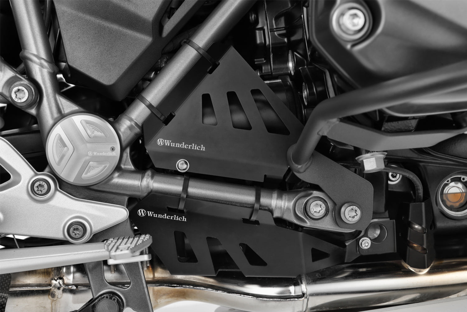 Wunderlich Gonzzoo Exhaust Deflector | Silver | BMW R 1250 GS -   Pyramid Motorcycle Accessories