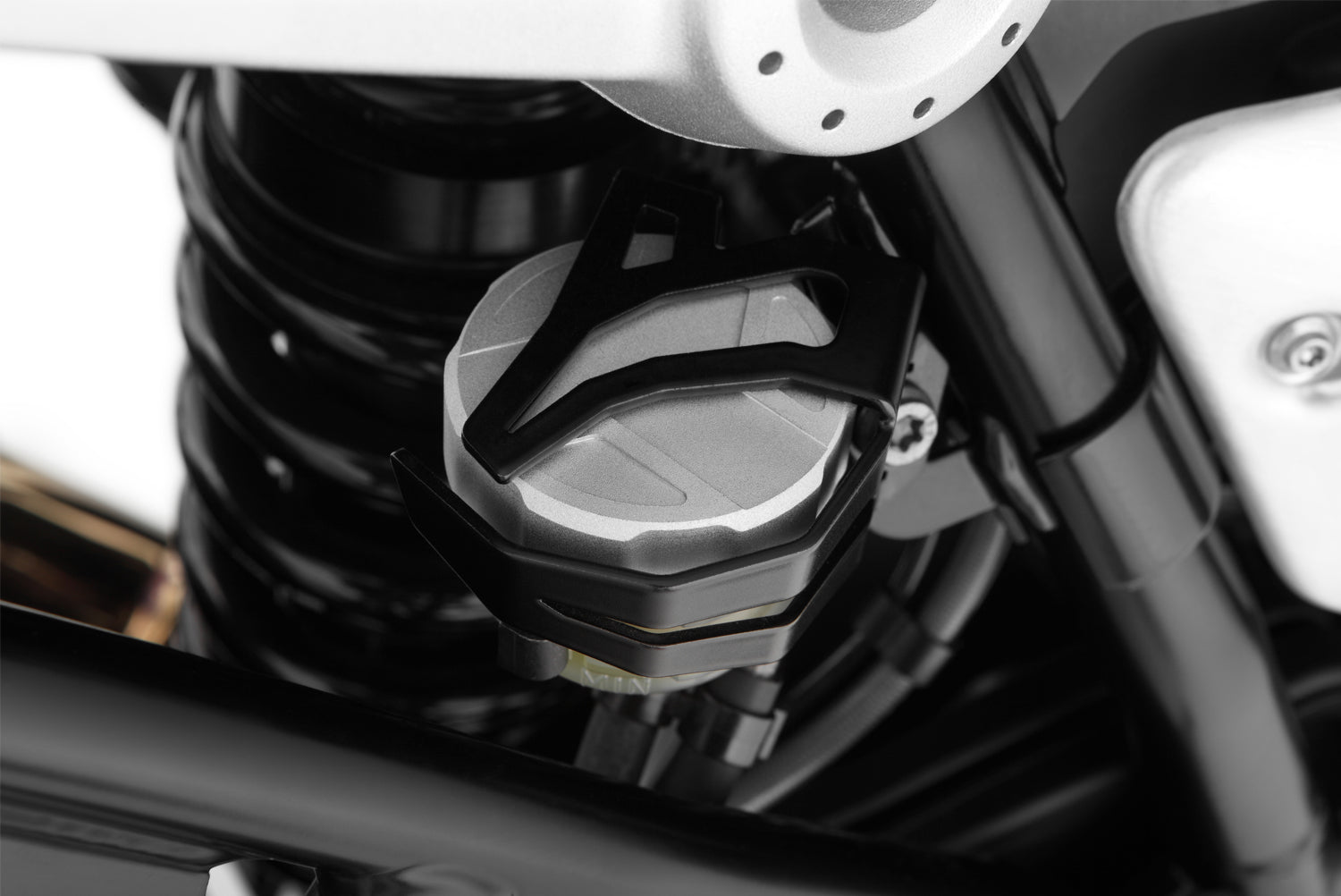 Wunderlich Brake Reservoir Protector Rear | Silver -   Pyramid Motorcycle Accessories