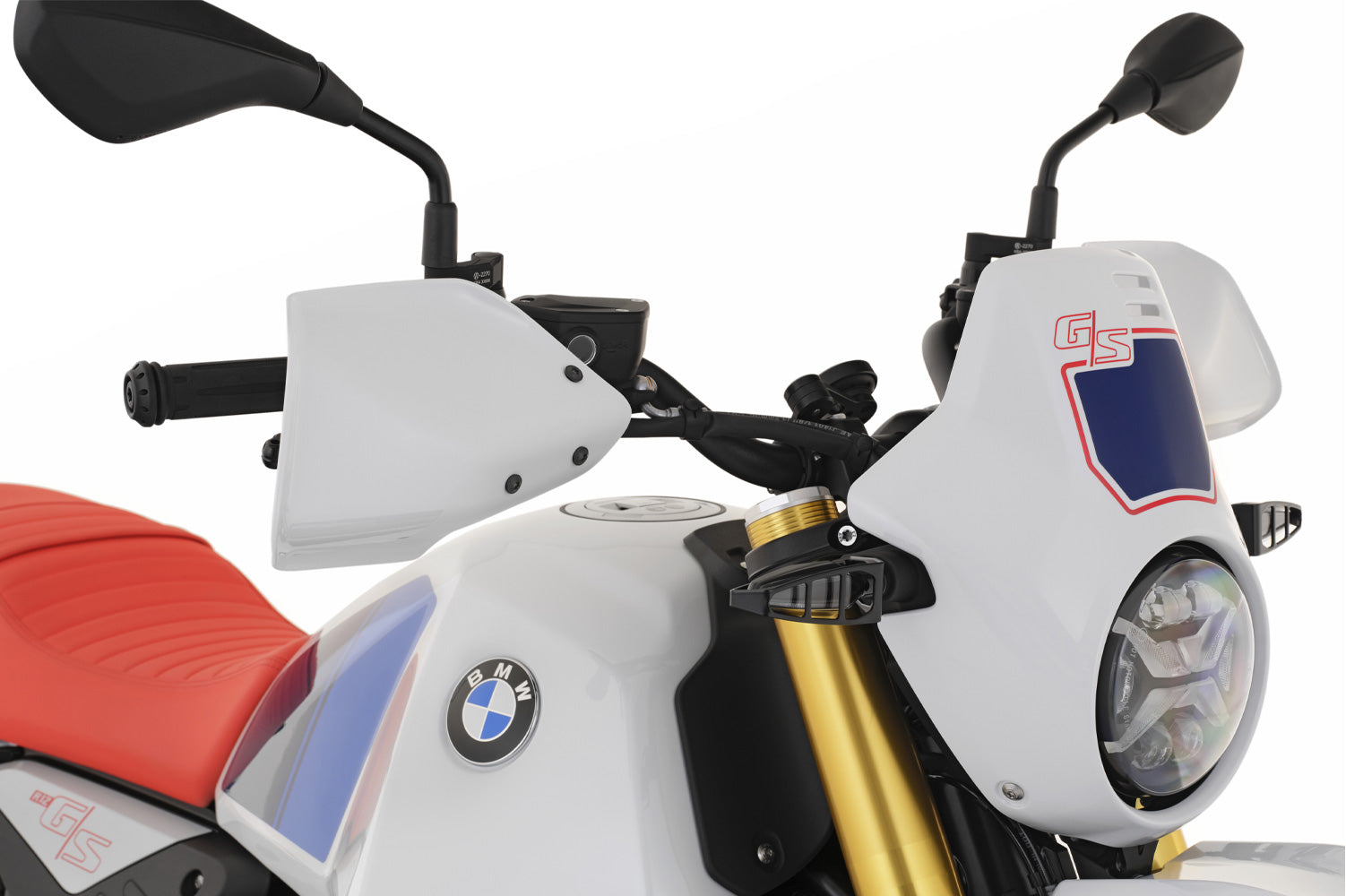 Wunderlich Hand Guards Extensions | White | BMW R nineT -   Pyramid Motorcycle Accessories