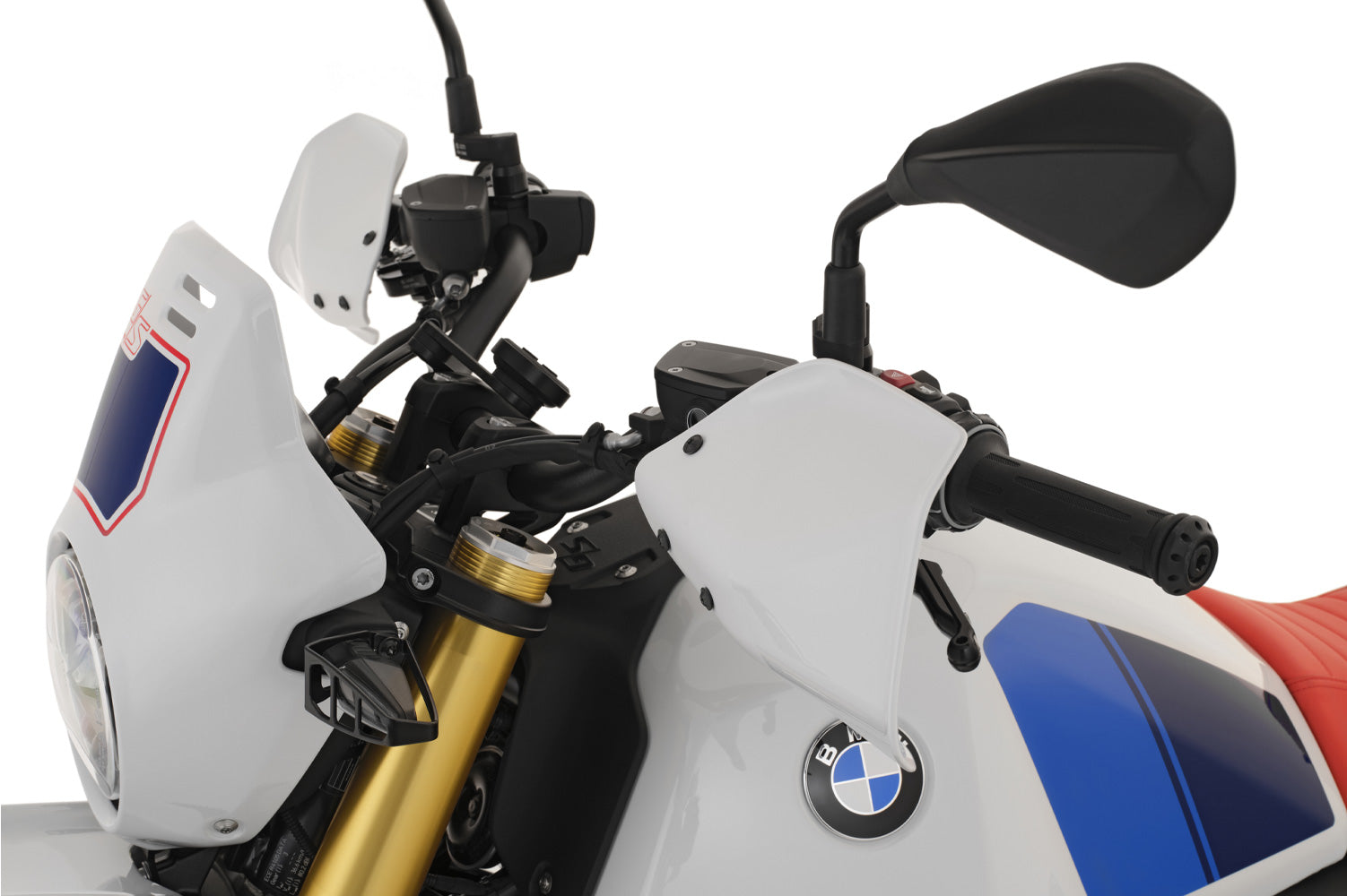 Wunderlich Hand Guards Extensions | White | BMW R nineT -   Pyramid Motorcycle Accessories