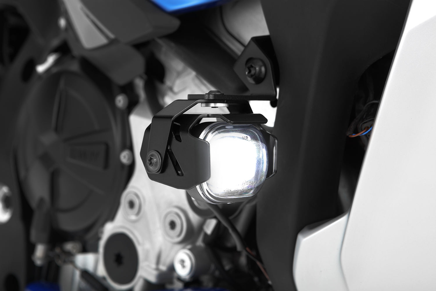 Wunderlich LED Auxillary Headlight Microflooter 3.0 Vehicle Mounting | Black -   Pyramid Motorcycle Accessories