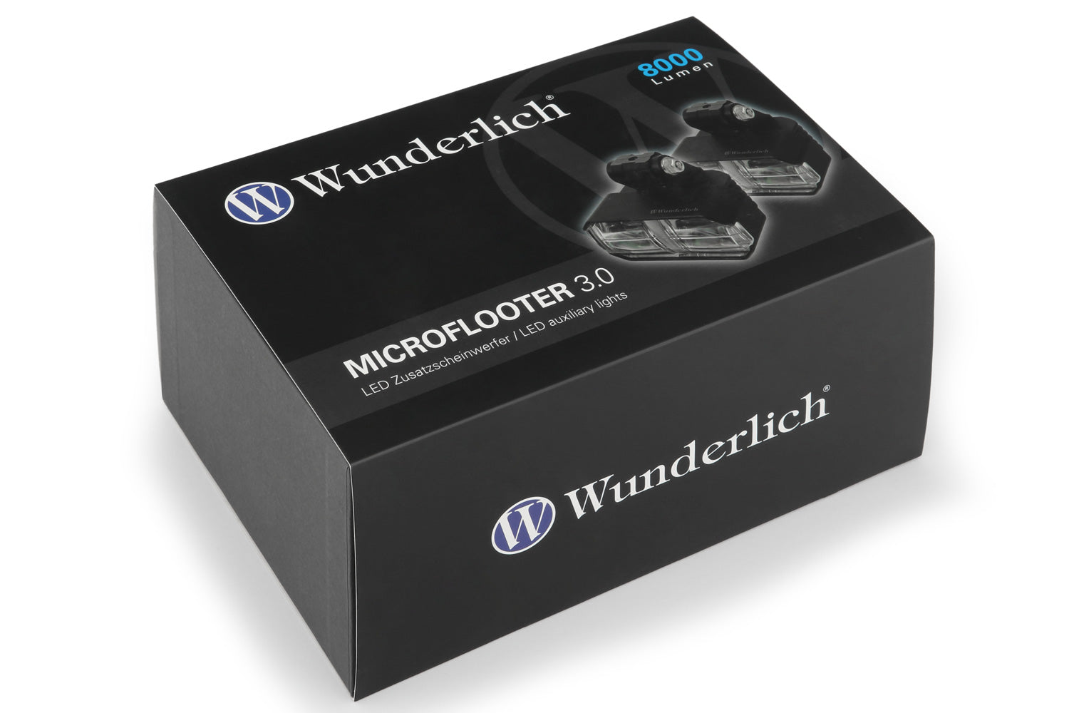 Wunderlich LED Auxiliary Headlight Microflooter | Black | BMW R 1250 R -   Pyramid Motorcycle Accessories