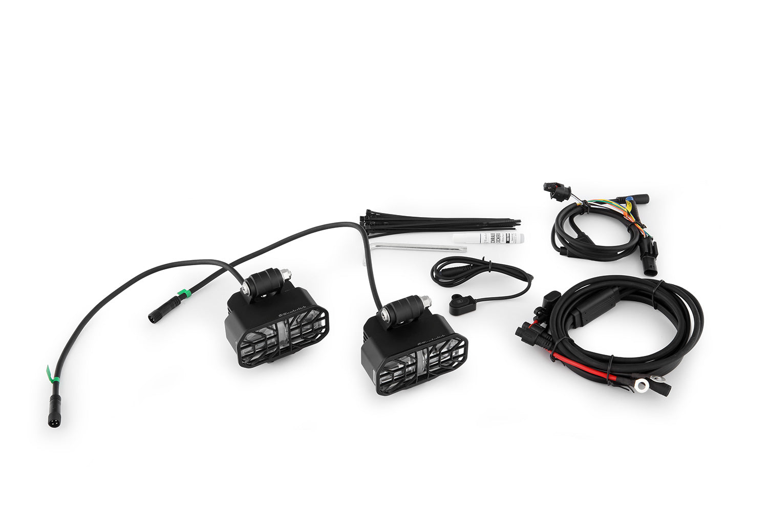 Wunderlich LED Auxillary Headlight Microflooter 3.0 Vehicle Mounting | Black | BMW R 1250 RT -   Pyramid Motorcycle Accessories
