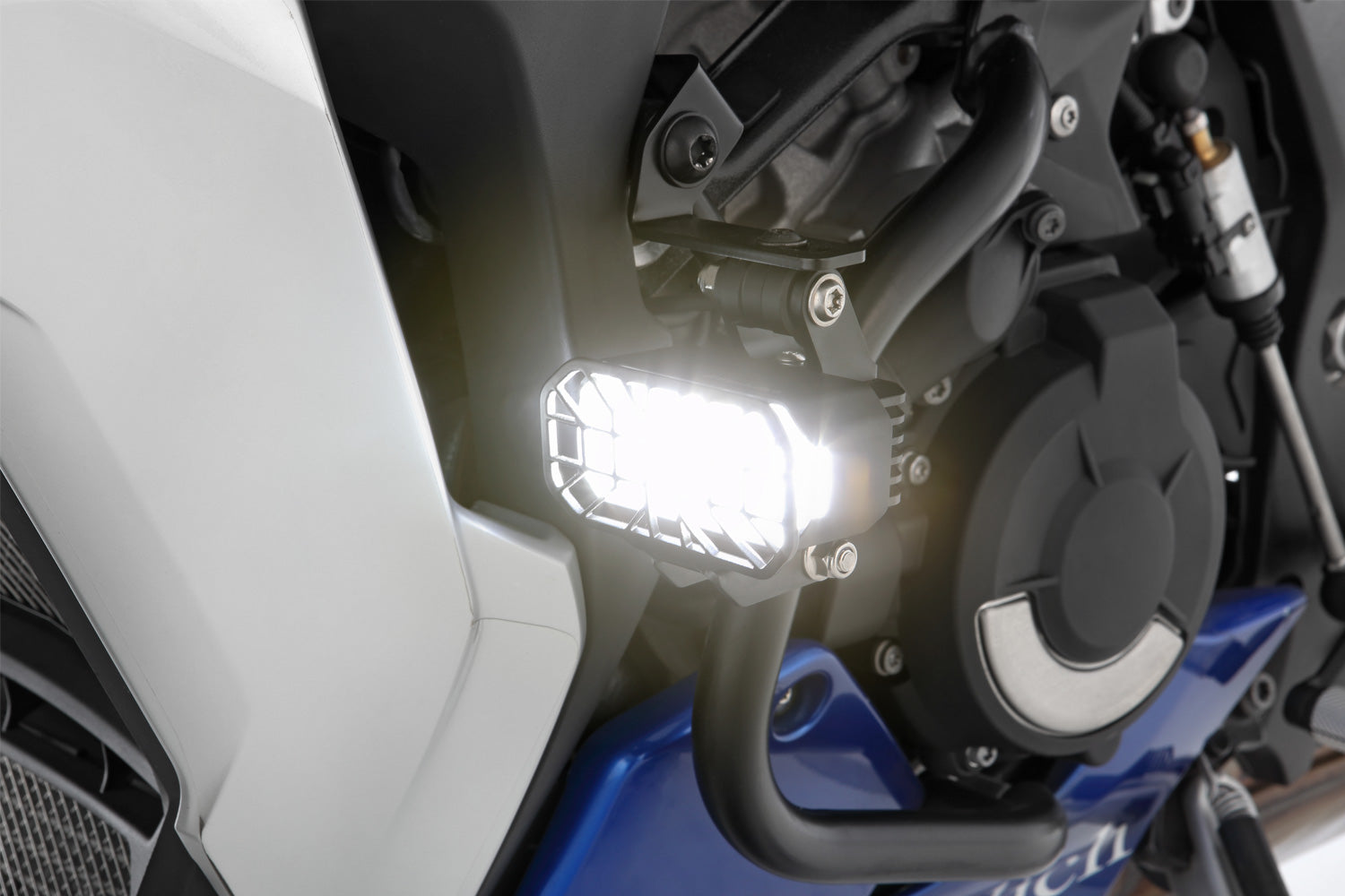 Wunderlich LED Auxillary Headlight Microflooter 3.0 Vehicle Mounting | Black | BMW S 1000 XR -   Pyramid Motorcycle Accessories