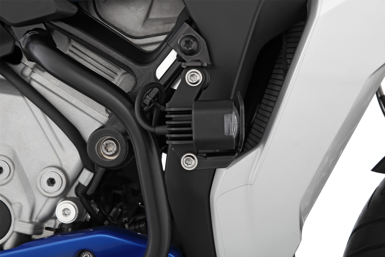 Wunderlich LED Auxillary Headlight Microflooter 3.0 Vehicle Mounting | Black | BMW S 1000 XR -   Pyramid Motorcycle Accessories