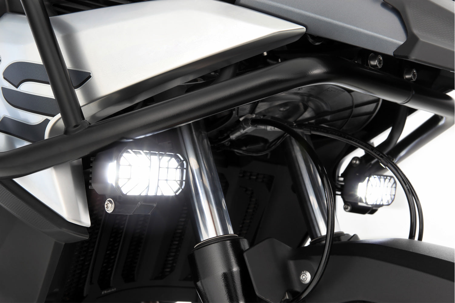 Wunderlich LED Auxillary Headlight Microflooter 3.0 Vehicle Mounting | Black -   Pyramid Motorcycle Accessories