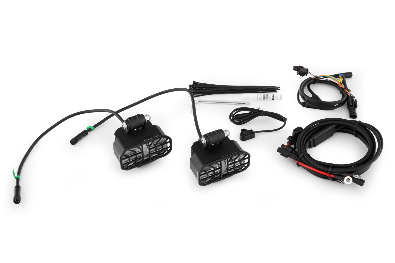 Wunderlich LED Auxillary Headlight Microflooter 3.0 Vehicle Mounting | Black -   Pyramid Motorcycle Accessories