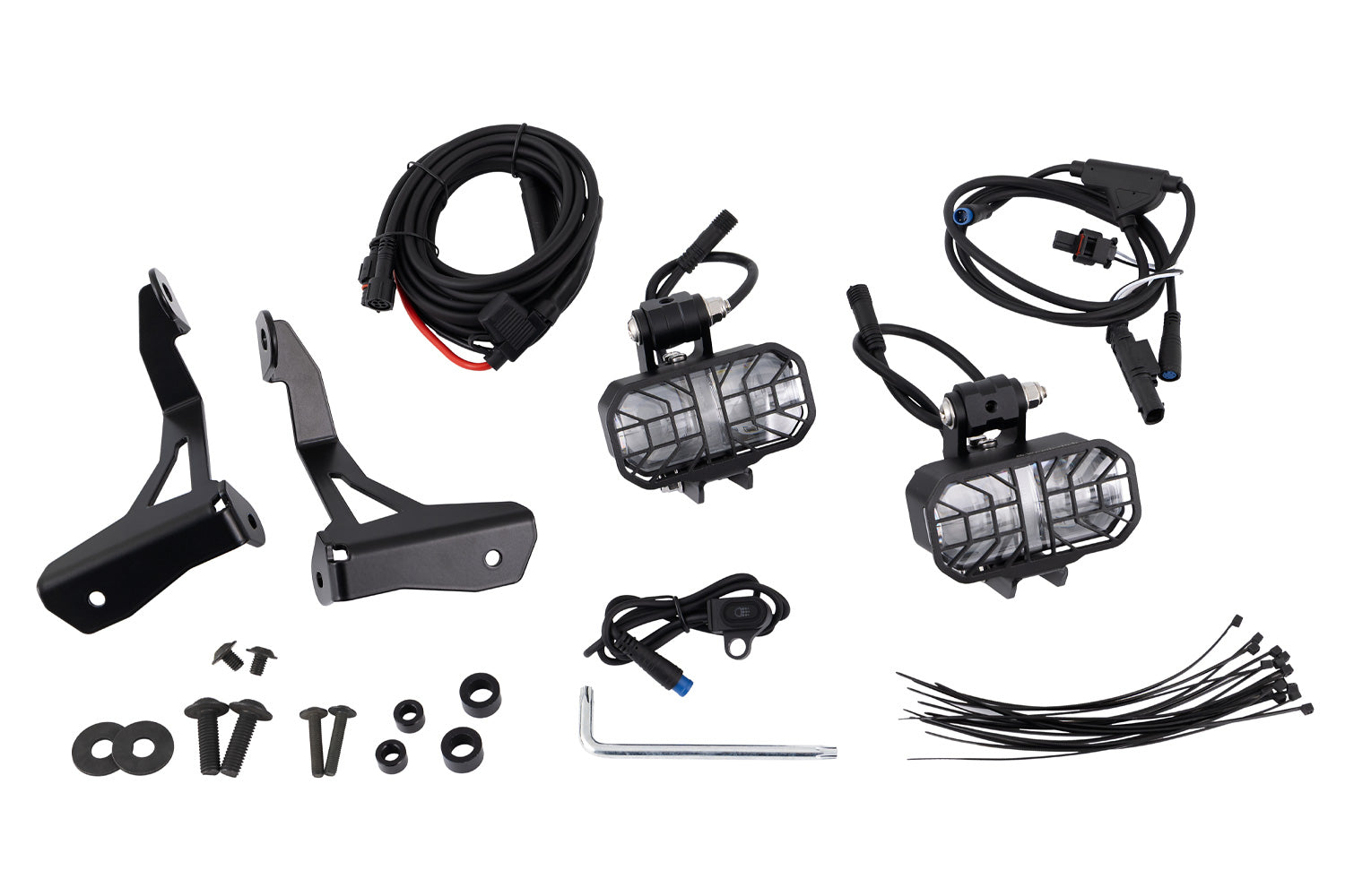 Wunderlich LED Auxiliary Headlight Microflooter For Vehicle Mounting | Black -   Pyramid Motorcycle Accessories