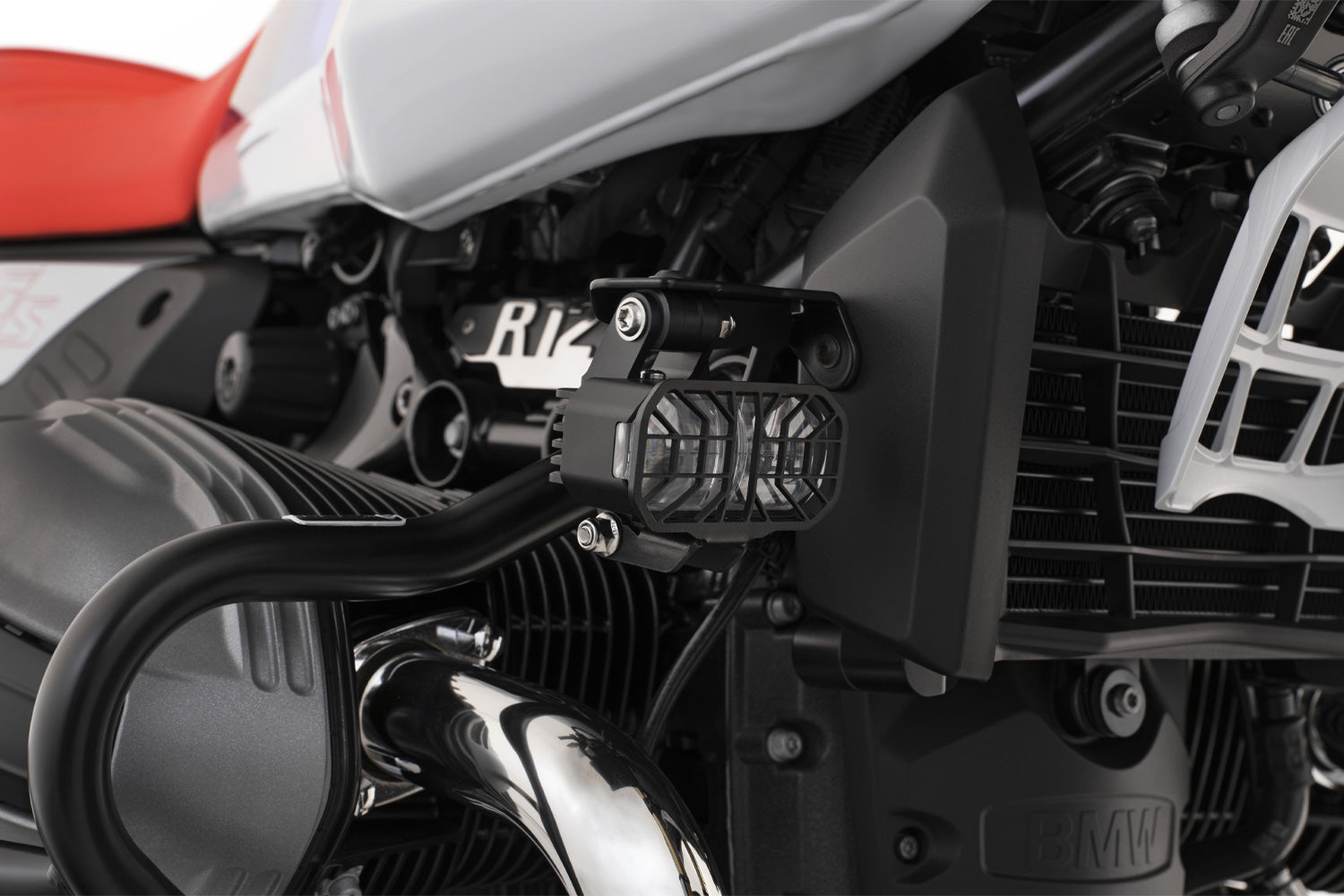 Wunderlich LED Auxiliary Headlight Microflooter For Vehicle Mounting | Black -   Pyramid Motorcycle Accessories