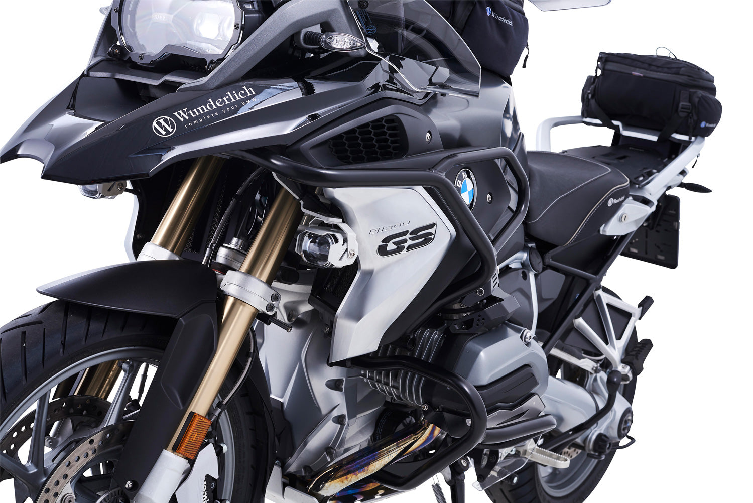 Wunderlich LED Auxiliary Headlight Microflooter | Silver | BMW R 1250 GS -   Pyramid Motorcycle Accessories