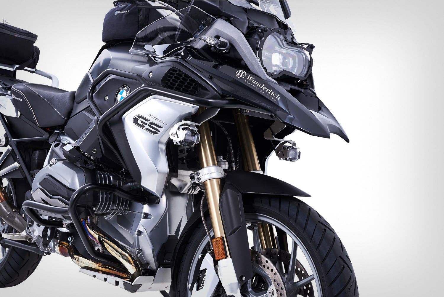 Wunderlich LED Auxiliary Headlight Microflooter | Silver | BMW R 1250 GS -   Pyramid Motorcycle Accessories
