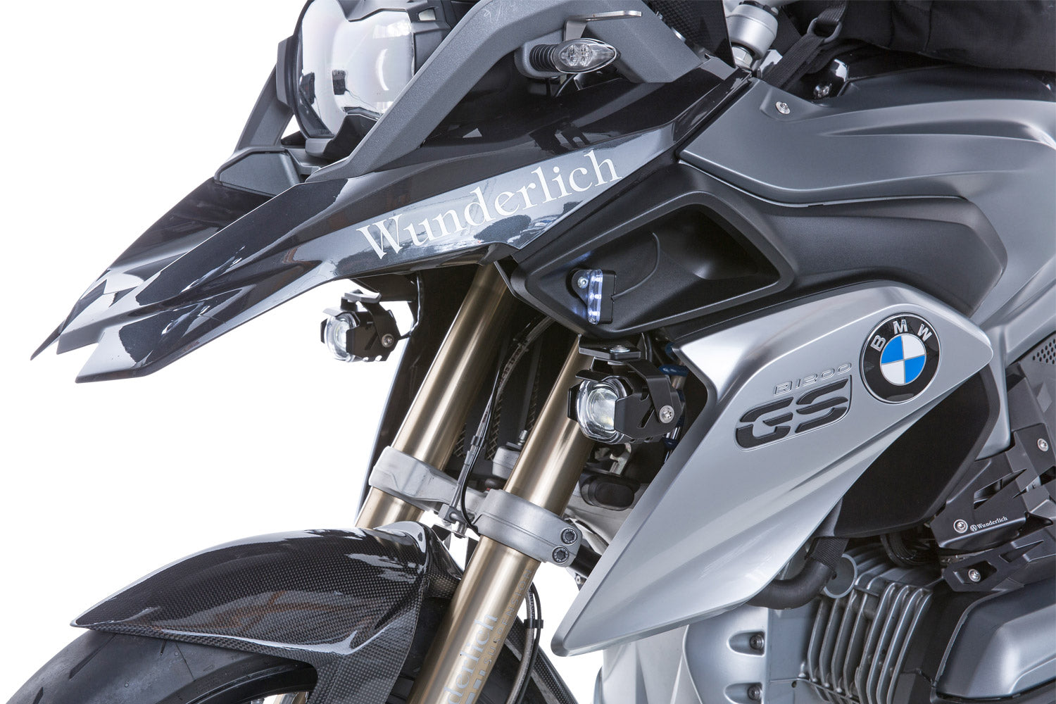 Wunderlich Microflooter LED Auxiliary Headlight | Silver | BMW R 1250 R -   Pyramid Motorcycle Accessories