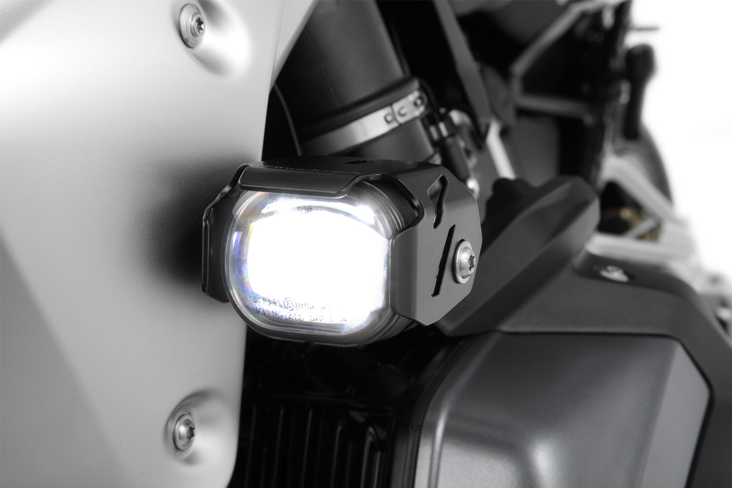Wunderlich Microflooter LED Auxiliary Headlight For Protection Bar | Black | BMW R nineT -   Pyramid Motorcycle Accessories