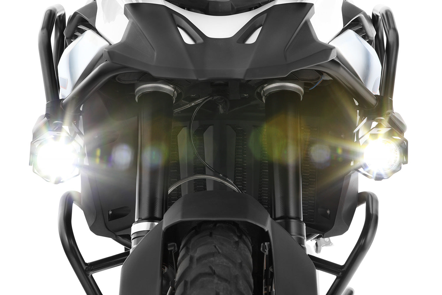 Wunderlich LED Additional Head Light Microflooter | Silver | BMW R nineT -   Pyramid Motorcycle Accessories