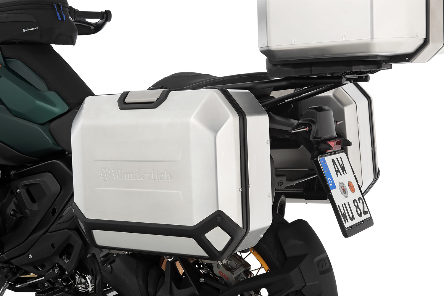 Wunderlich Case Set X-case X36 Aluminium with Lock Coded | Silver -   Pyramid Motorcycle Accessories
