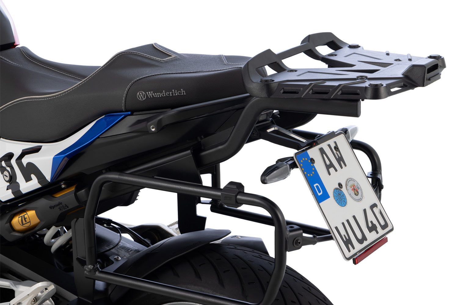 Wunderlich Top Case Carrier for Top Case Extreme Range | Black | BMW CE 04 -   Pyramid Motorcycle Accessories