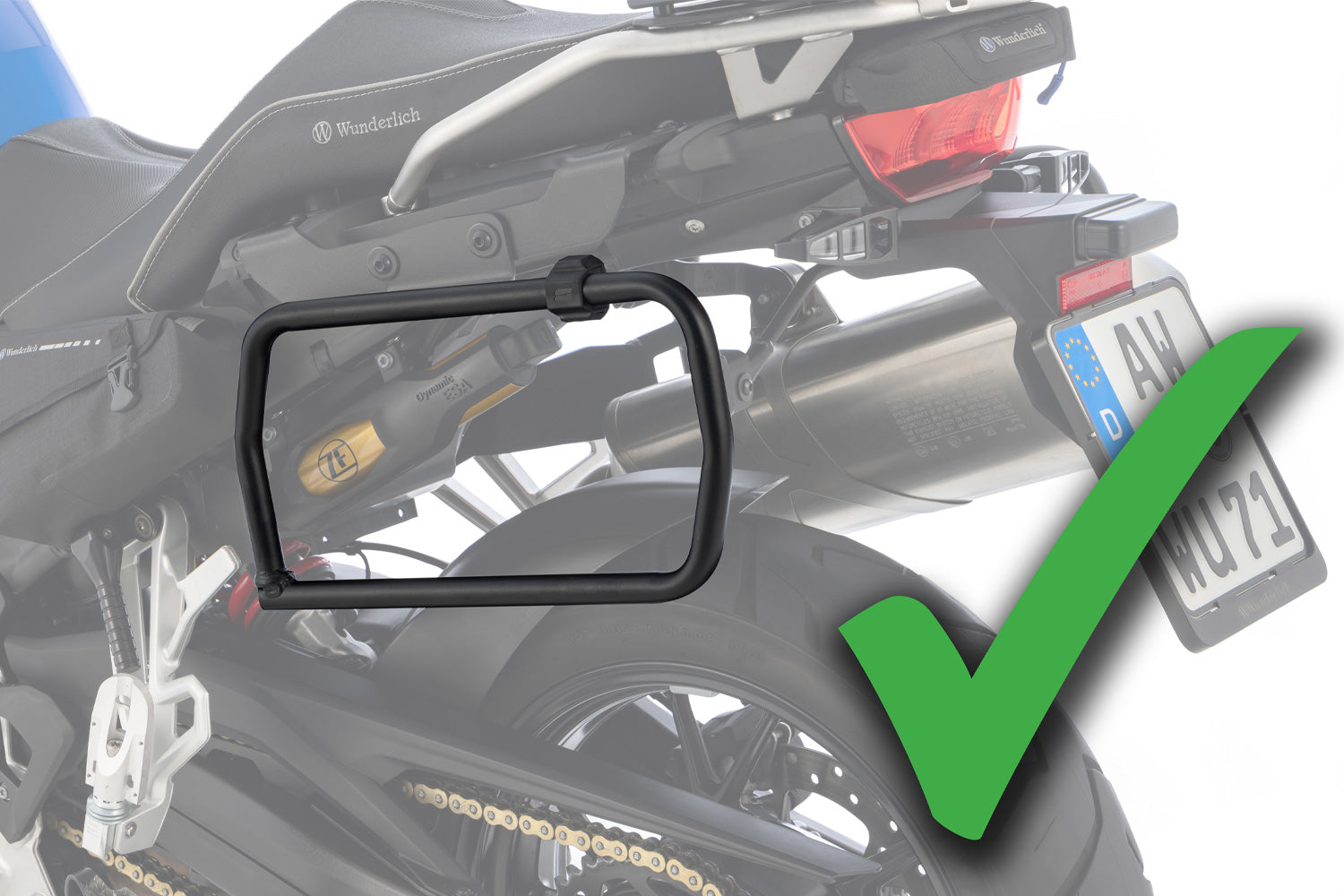 Wunderlich Adapter Set Vario Cases X30 to X-RACK Set | Black -   Pyramid Motorcycle Accessories