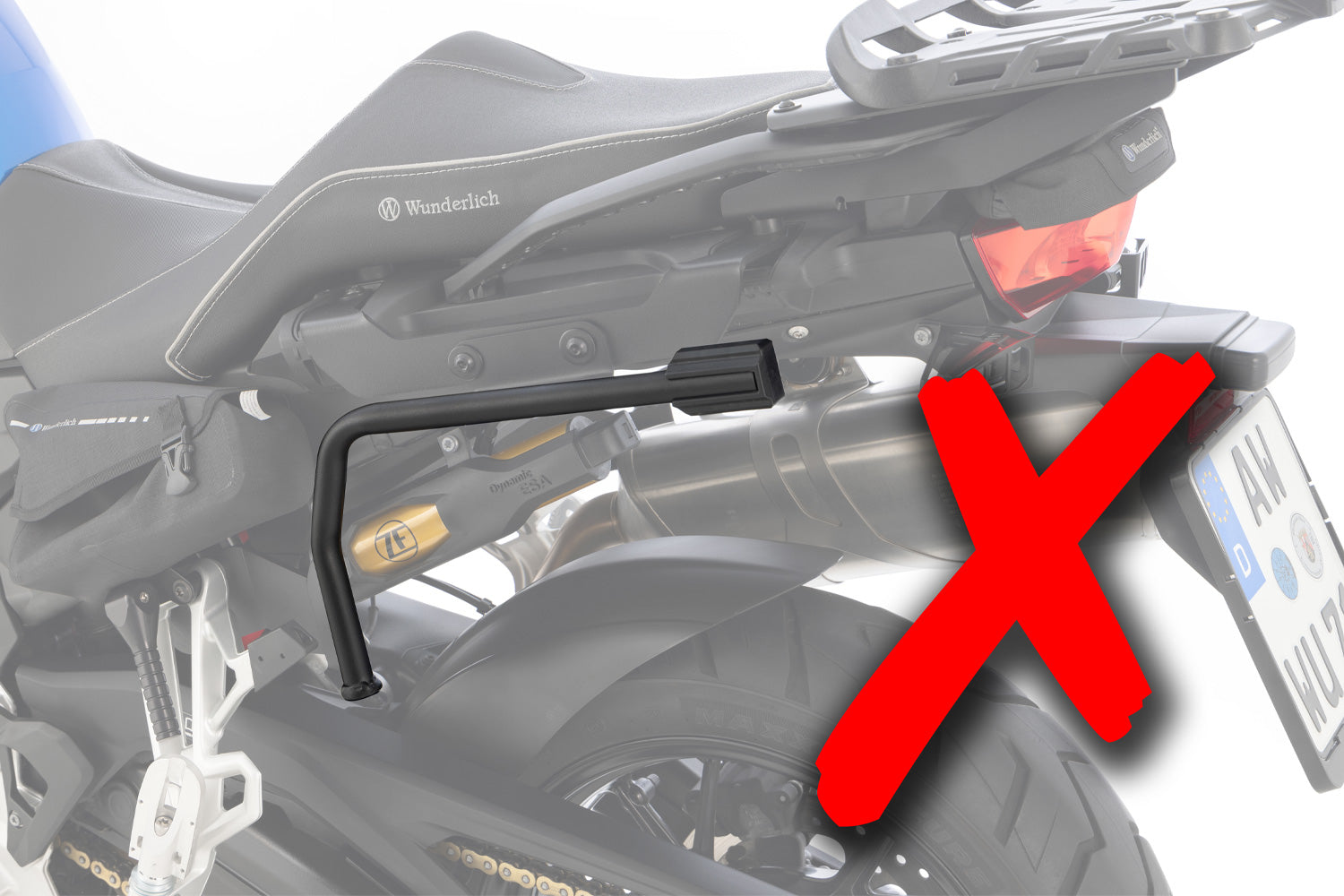 Wunderlich Adapter Set Vario Cases X30 to X-RACK Set | Black -   Pyramid Motorcycle Accessories