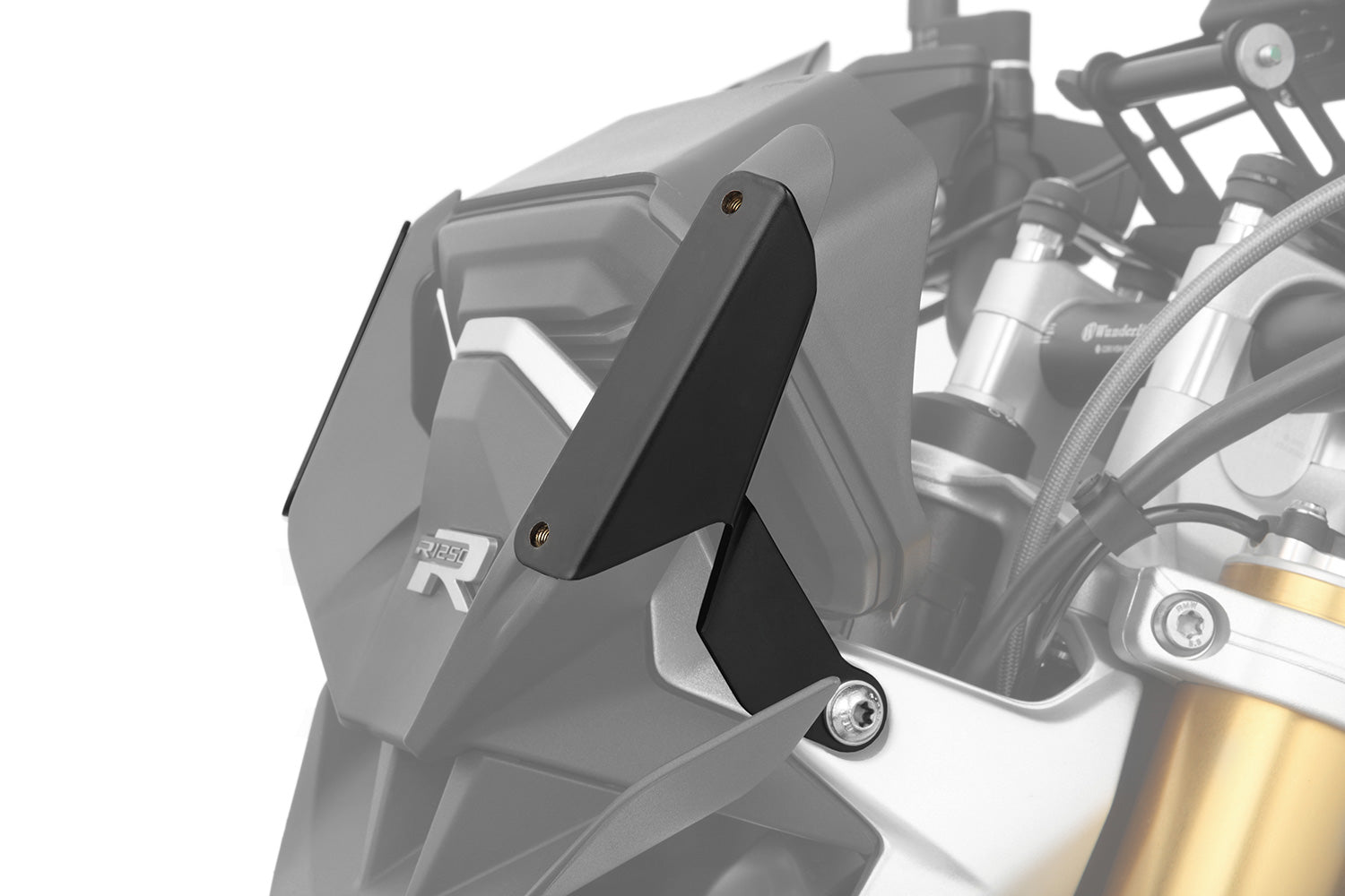 Wunderlich Windshield Reinforcement | Black -   Pyramid Motorcycle Accessories