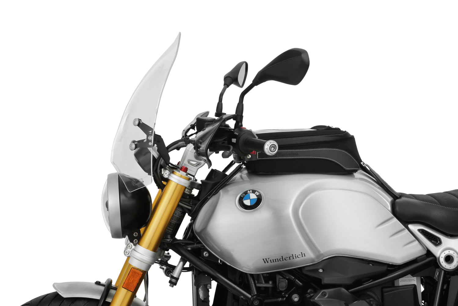 Wunderlich Touring Windshield 70th-Roadster | Clear | BMW R nineT -   Pyramid Motorcycle Accessories