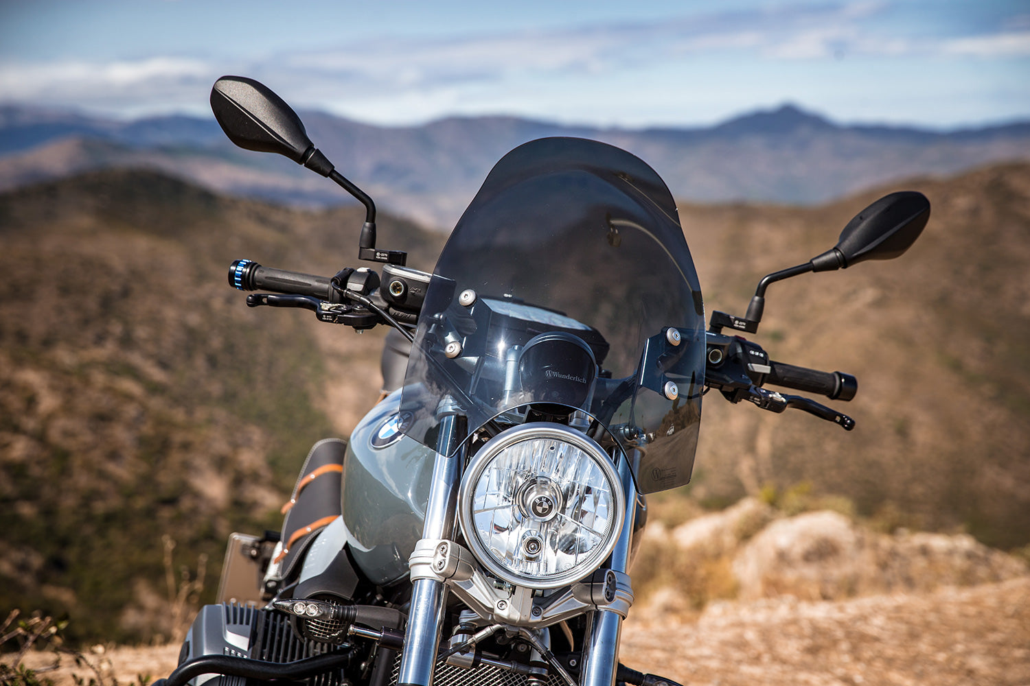 Wunderlich Touring Windshield 70th-Roadster | Clear | BMW R nineT -   Pyramid Motorcycle Accessories