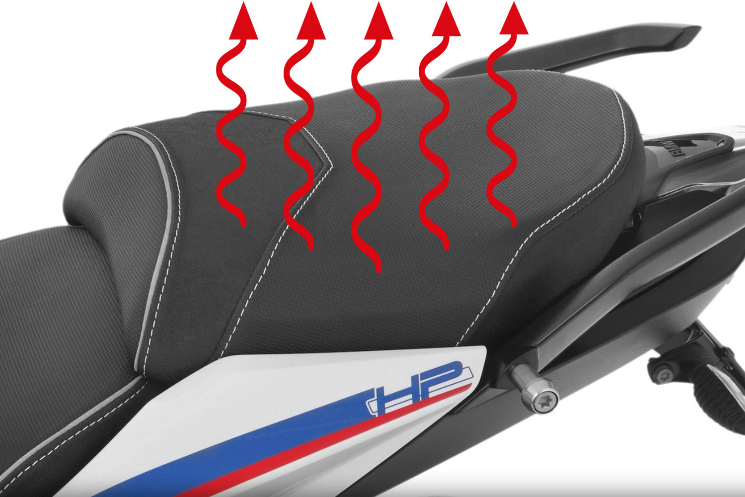 Wunderlich Passenger Seat Aktivkomfort with Seat Heating Smart Standard | Blue-Gold | BMW R 1300 GS -   Pyramid Motorcycle Accessories
