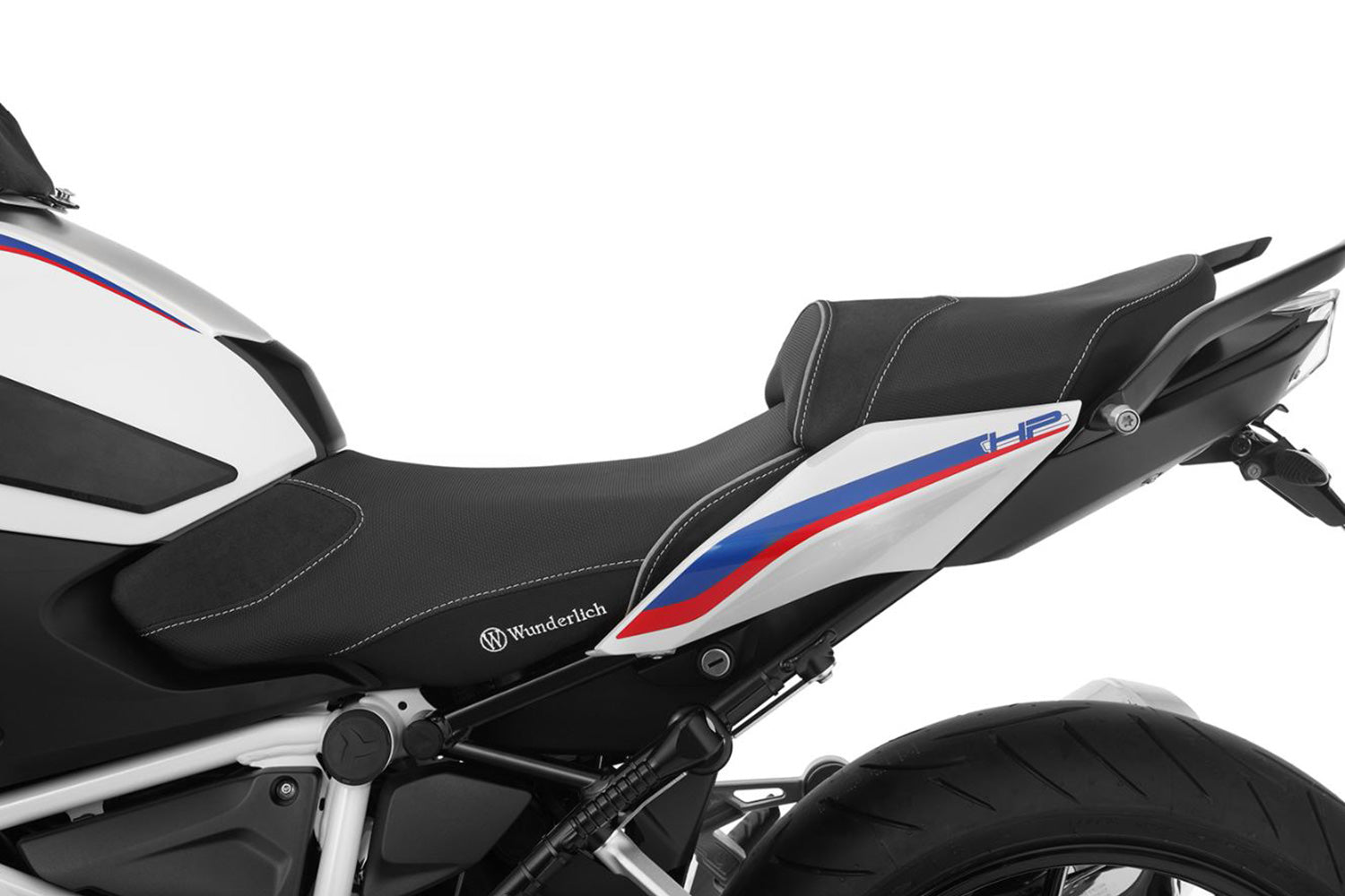 Wunderlich Passenger Seat Aktivkomfort with Seat Heating Smart Standard | Blue-Gold | BMW R 1300 GS -   Pyramid Motorcycle Accessories